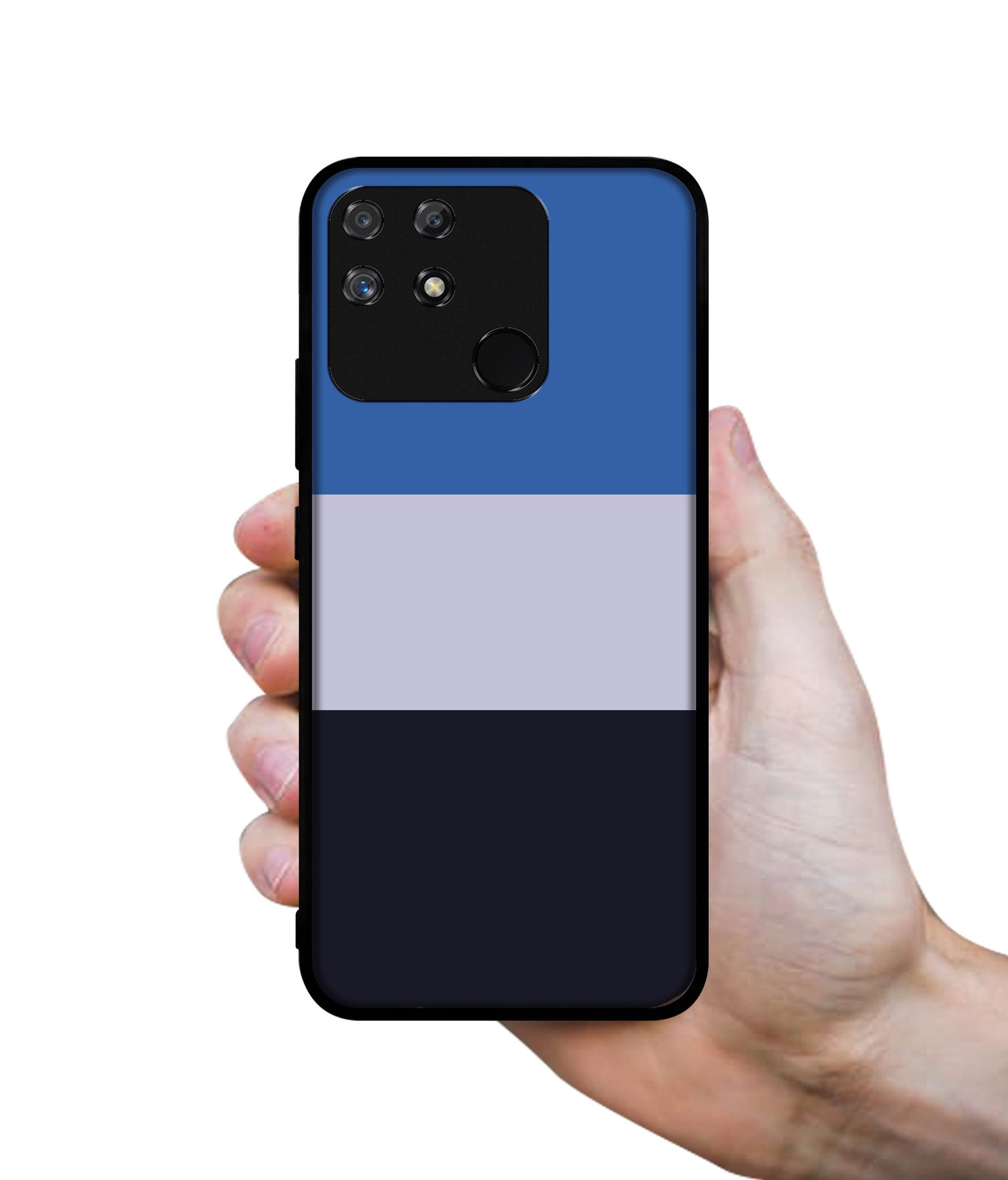 Three Color Stripes Designer 2D Printed Back Case Cover for Realme Narzo 50A 4G