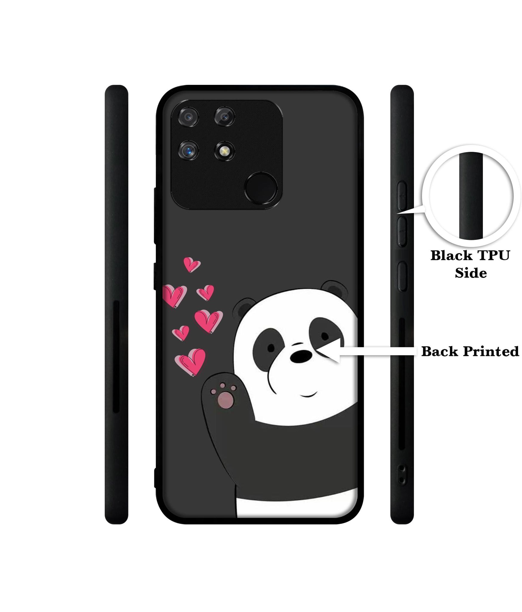 Love Panda Designer 2D Printed Back Case Cover for Realme Narzo 50A 4G