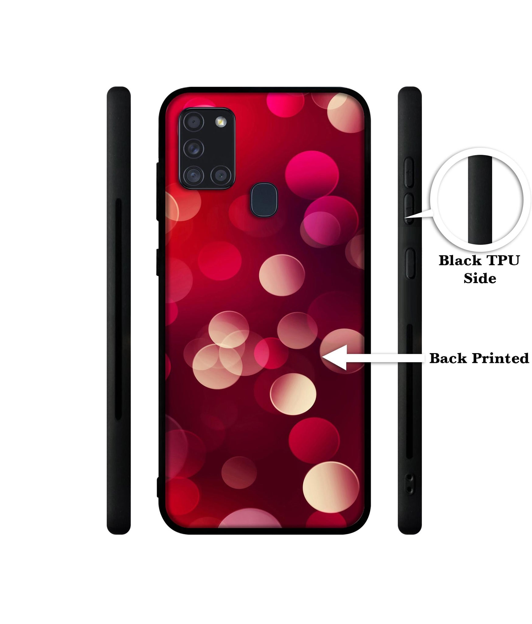 3D Circles Designer 2D Printed Back Case Cover for Samsung Galaxy A21S 4G