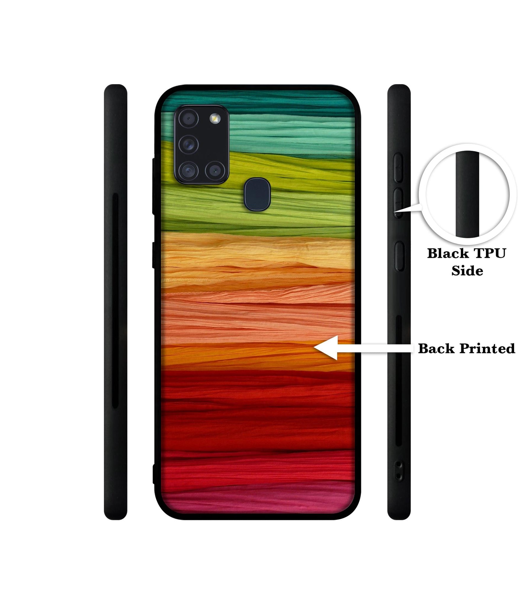Colorful Thread Designer 2D Printed Back Case Cover for Samsung Galaxy A21S 4G