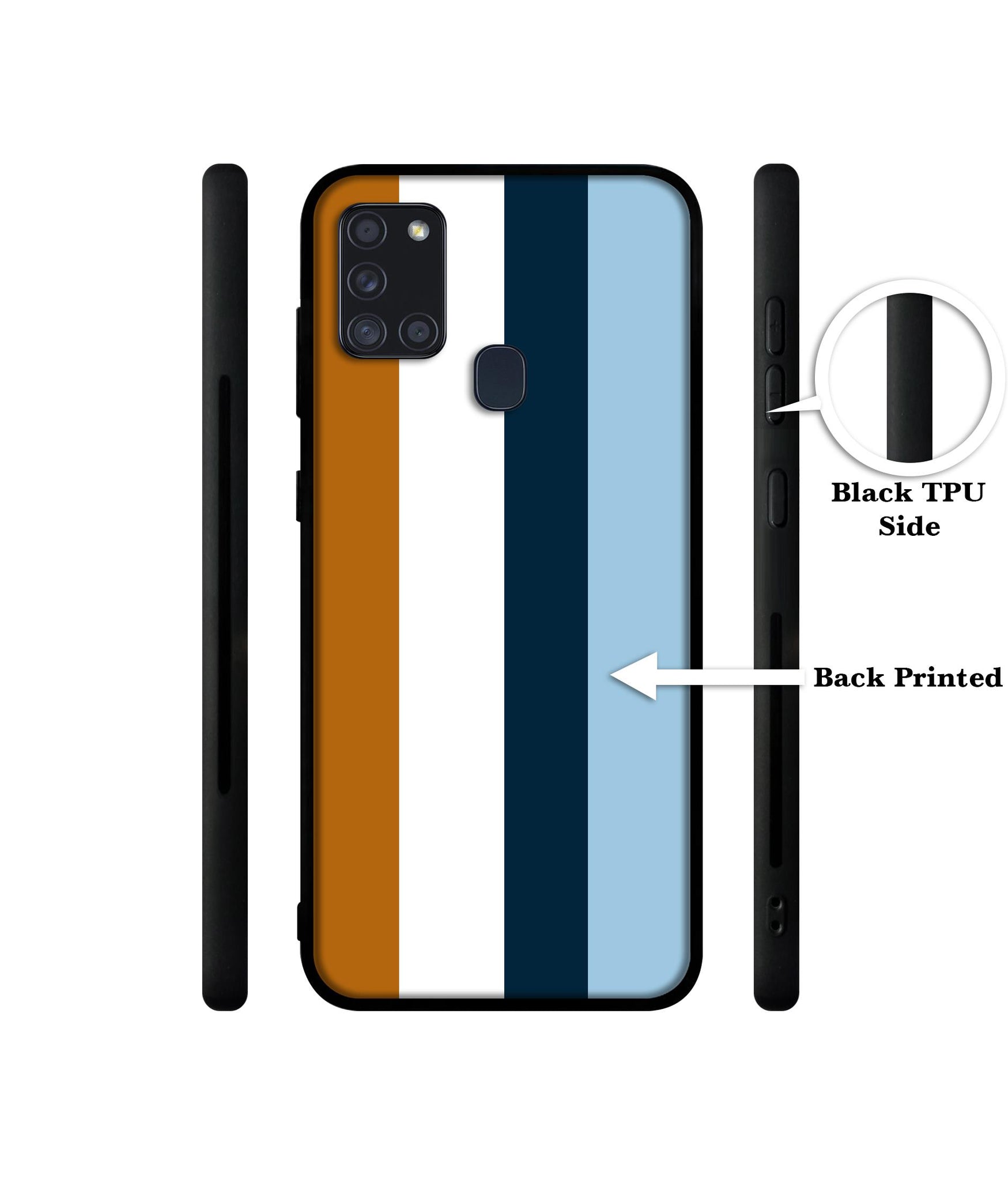 Color Stripes Designer 2D Printed Back Case Cover for Samsung Galaxy A21S 4G