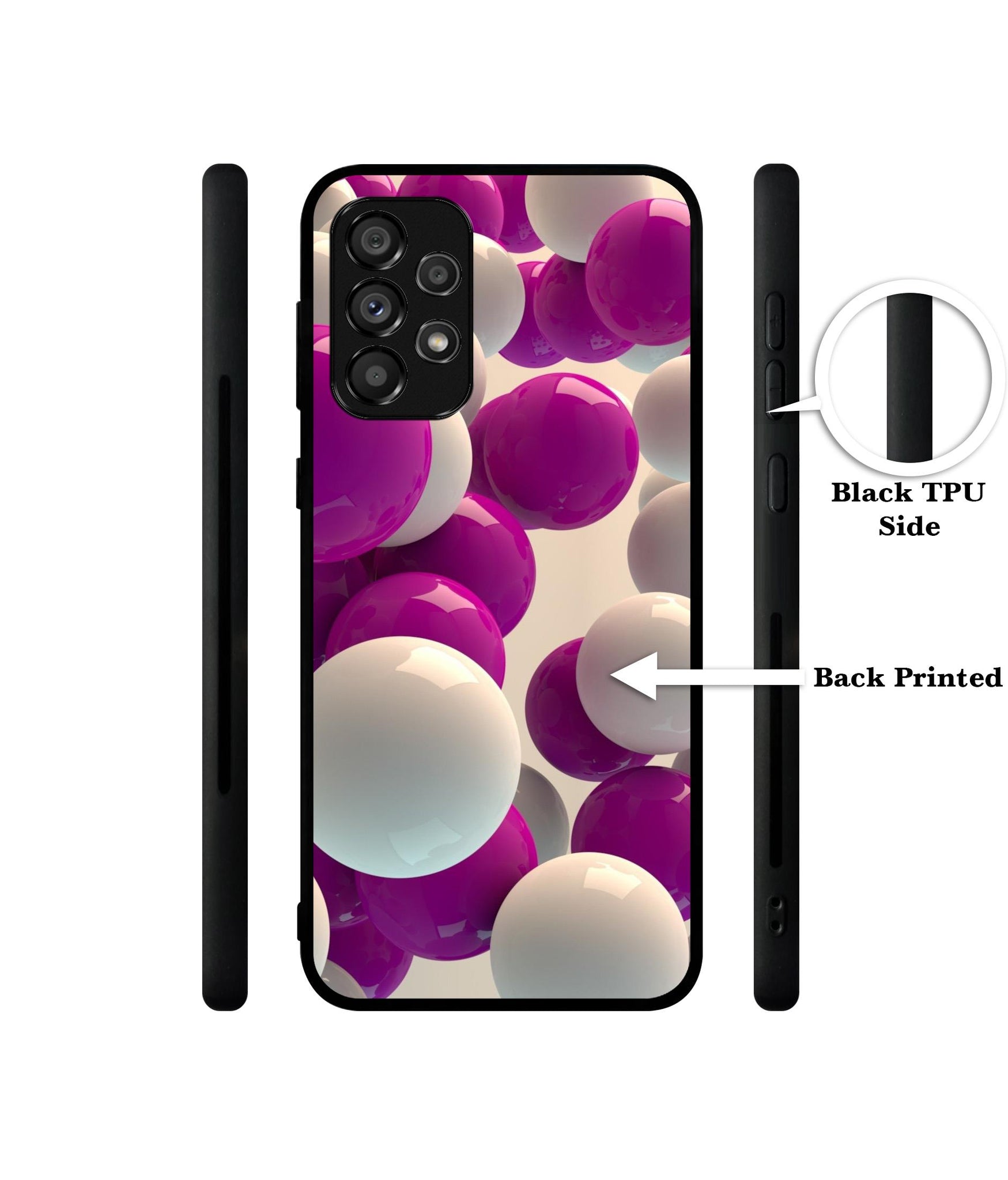 3D Balloons Designer 2D Printed Back Case Cover for Samsung Galaxy A73 5G