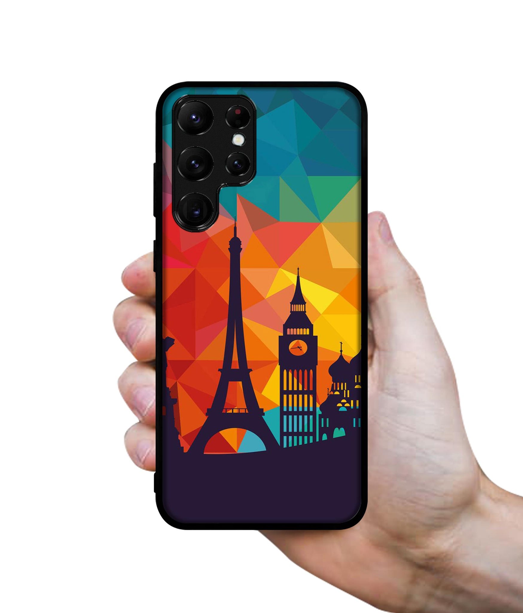 Colored Paris Designer 2D Printed Back Case Cover for Samsung Galaxy S22 Ultra 5G