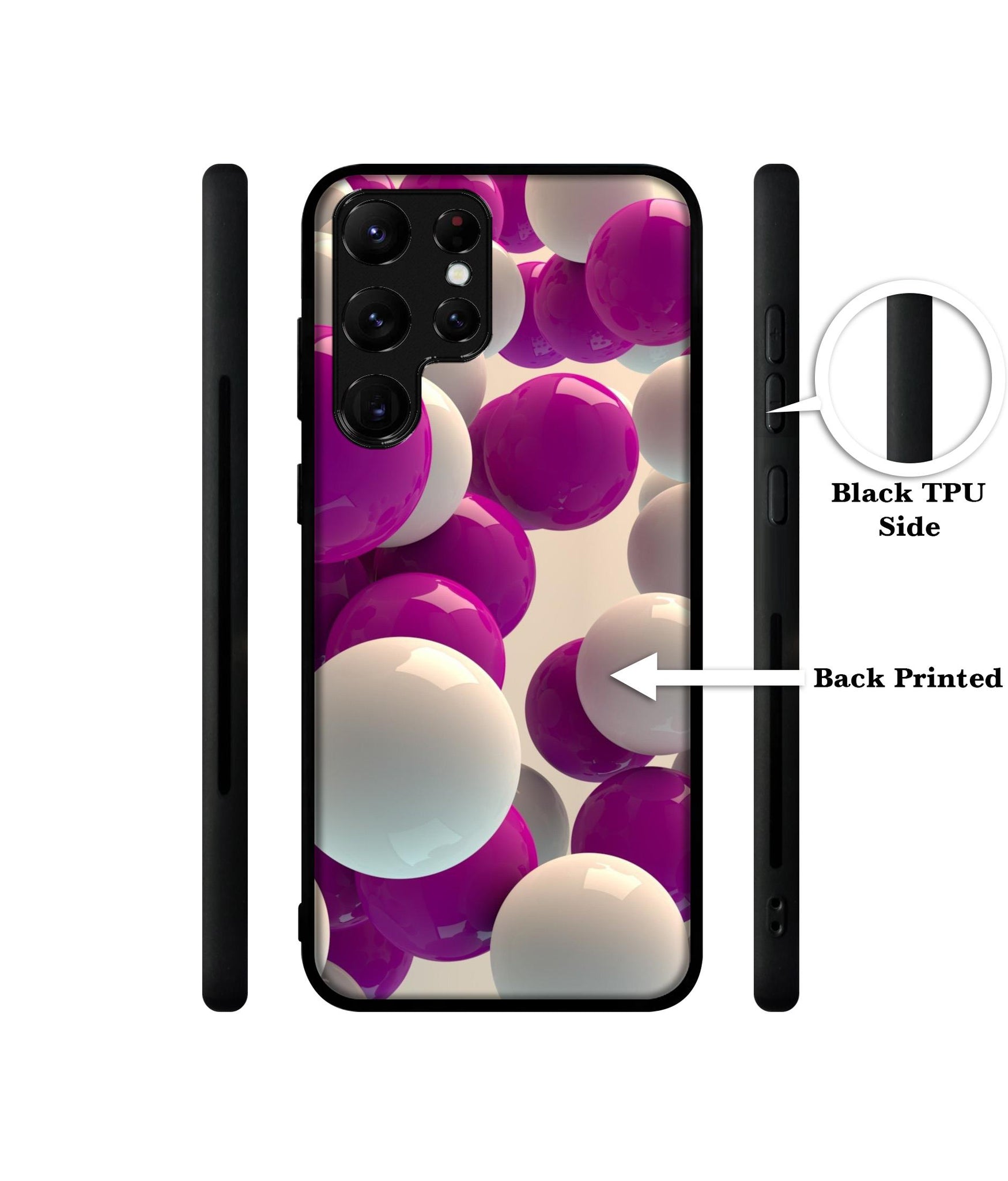 3D Balloons Designer 2D Printed Back Case Cover for Samsung Galaxy S22 Ultra 5G