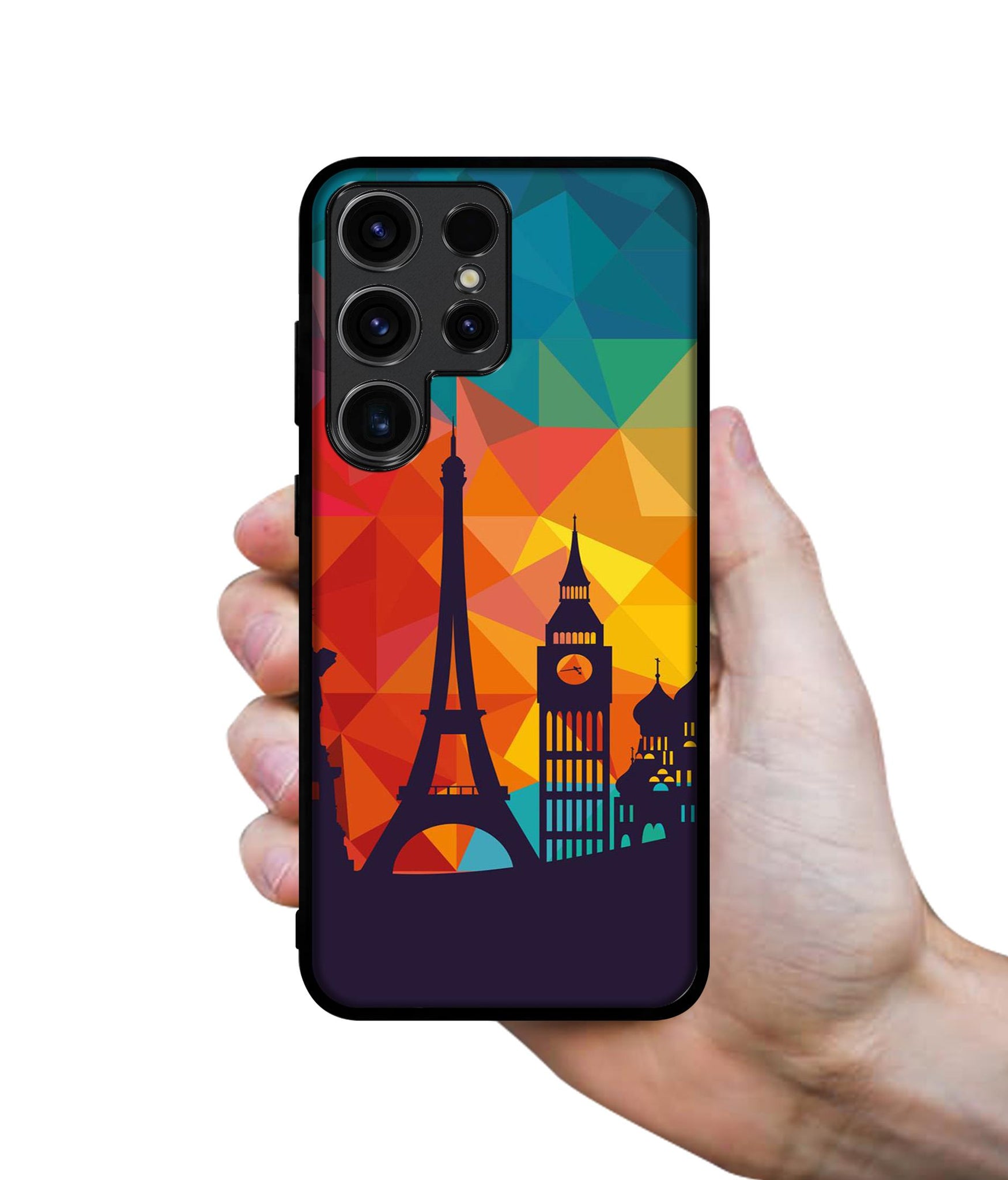 Colored Paris Designer 2D Printed Back Case Cover for Samsung Galaxy S23 Ultra 5G