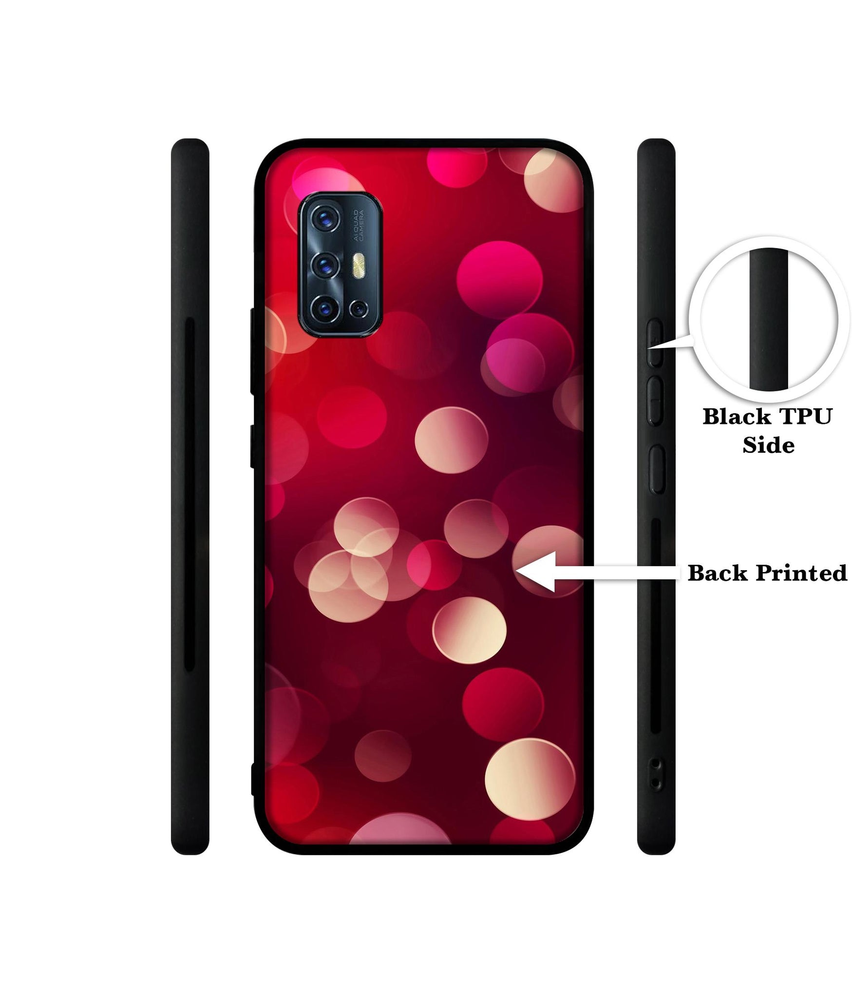 3D Circles Designer 2D Printed Back Case Cover for Vivo V17 4G / V19 Neo 4G