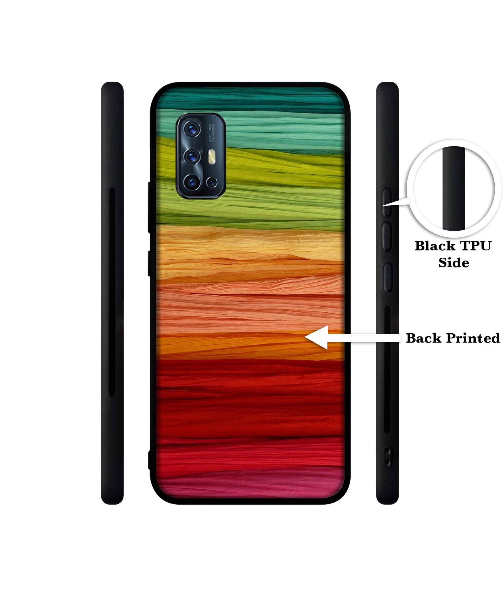Colorful Thread Designer 2D Printed Back Case Cover for Vivo V17 4G / V19 Neo 4G