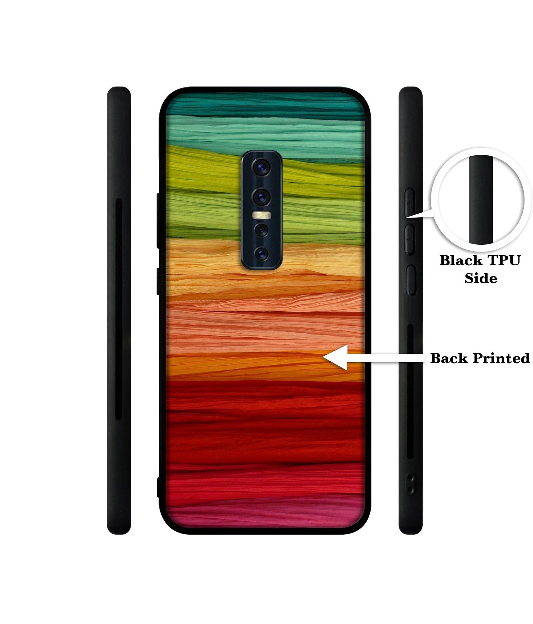 Colorful Thread Designer 2D Printed Back Case Cover for Vivo V17 Pro 4G