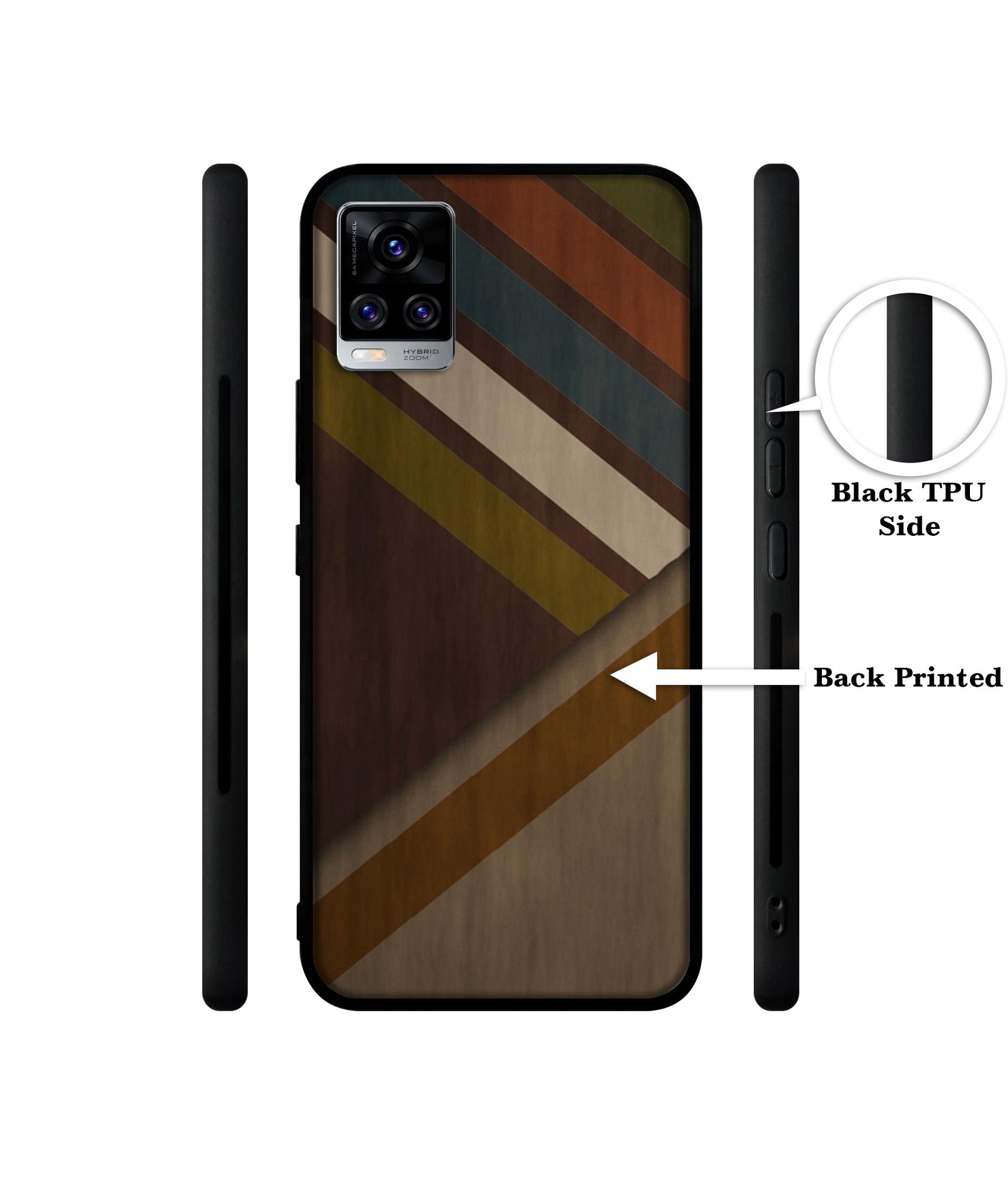 Colorful Wooden Pattern Designer 2D Printed Back Case Cover for Vivo V20 Pro 5G