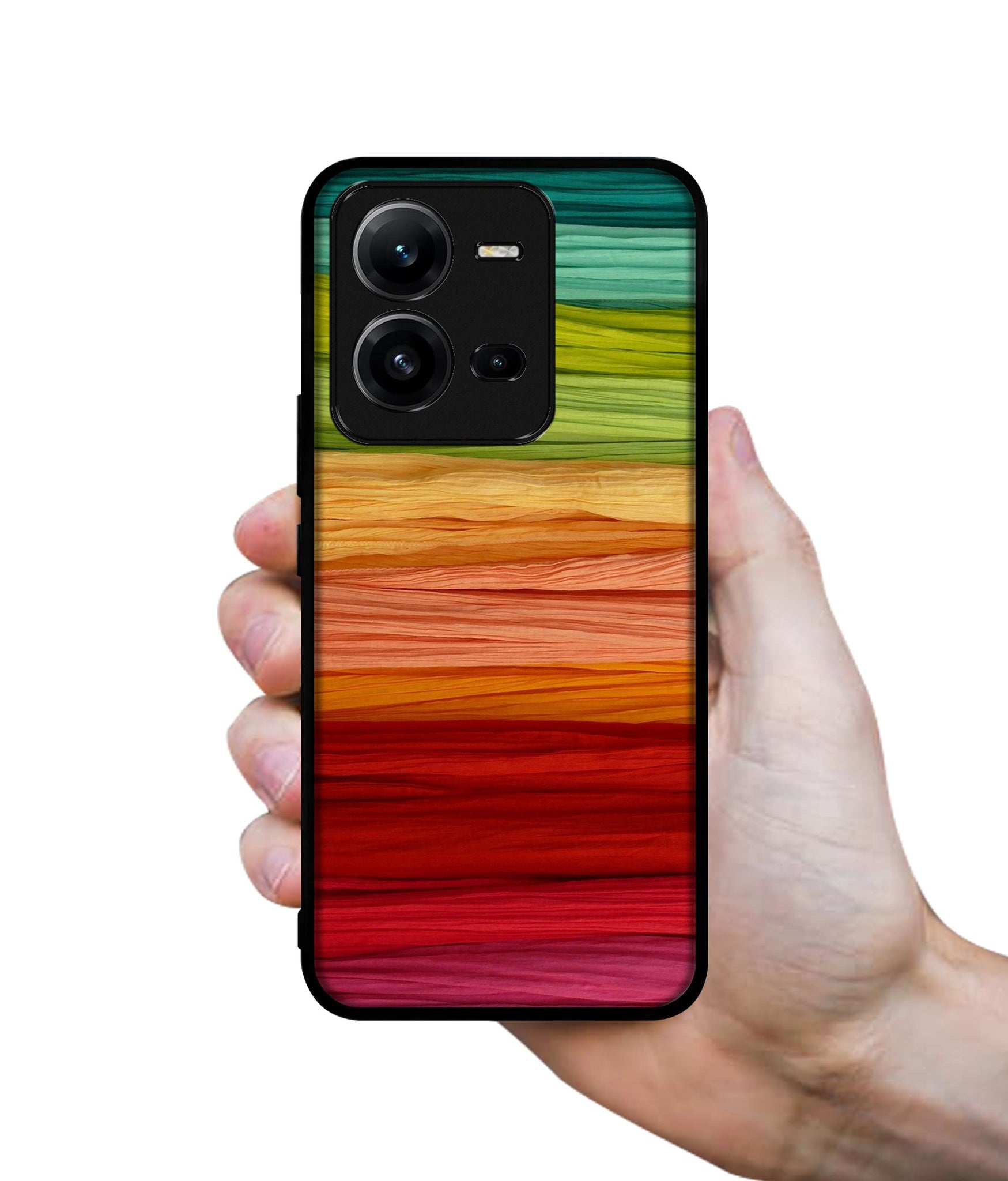 Colorful Thread Designer 2D Printed Back Case Cover for Vivo V25 5G
