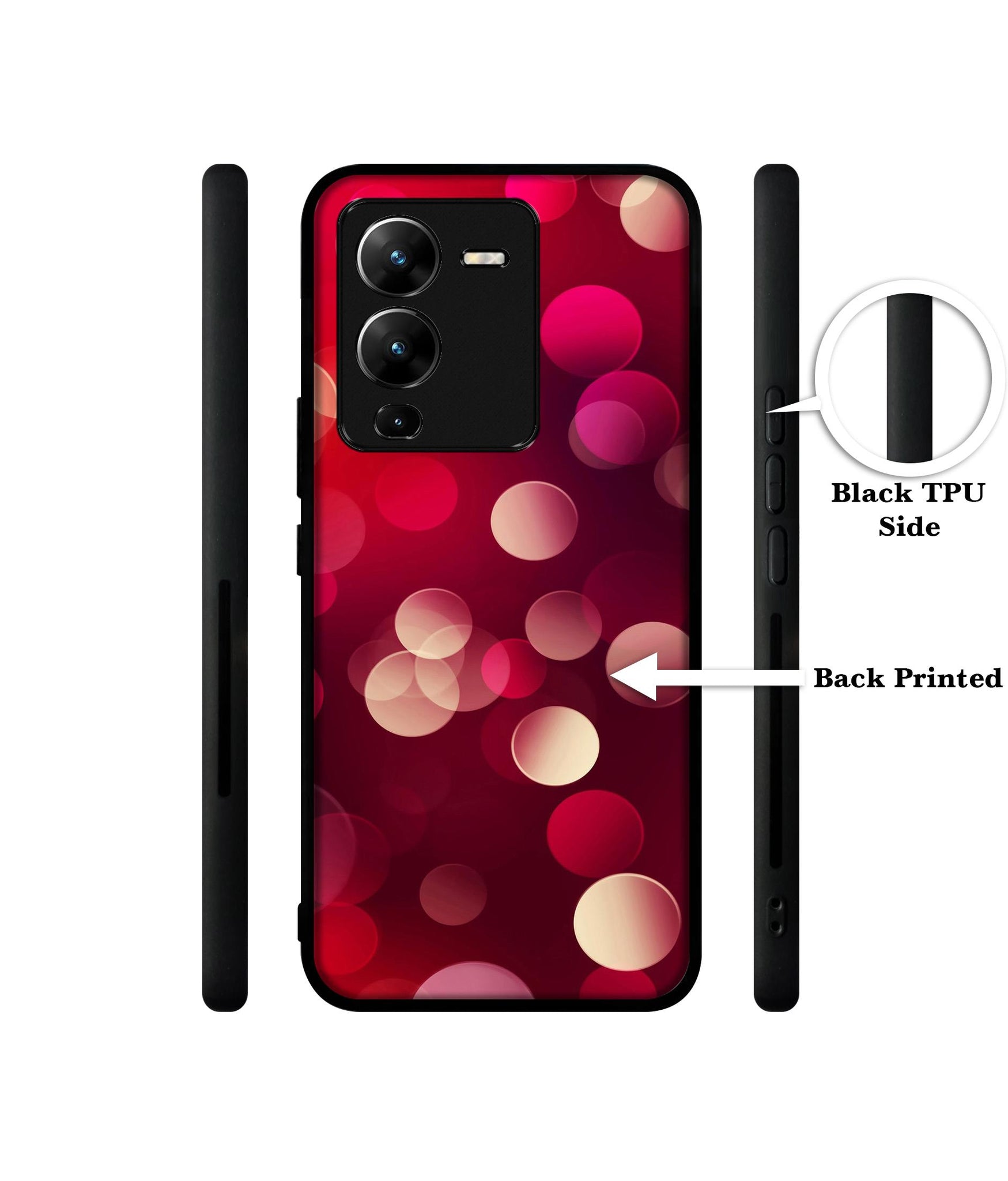 3D Circles Designer 2D Printed Back Case Cover for Vivo V25 Pro 5G