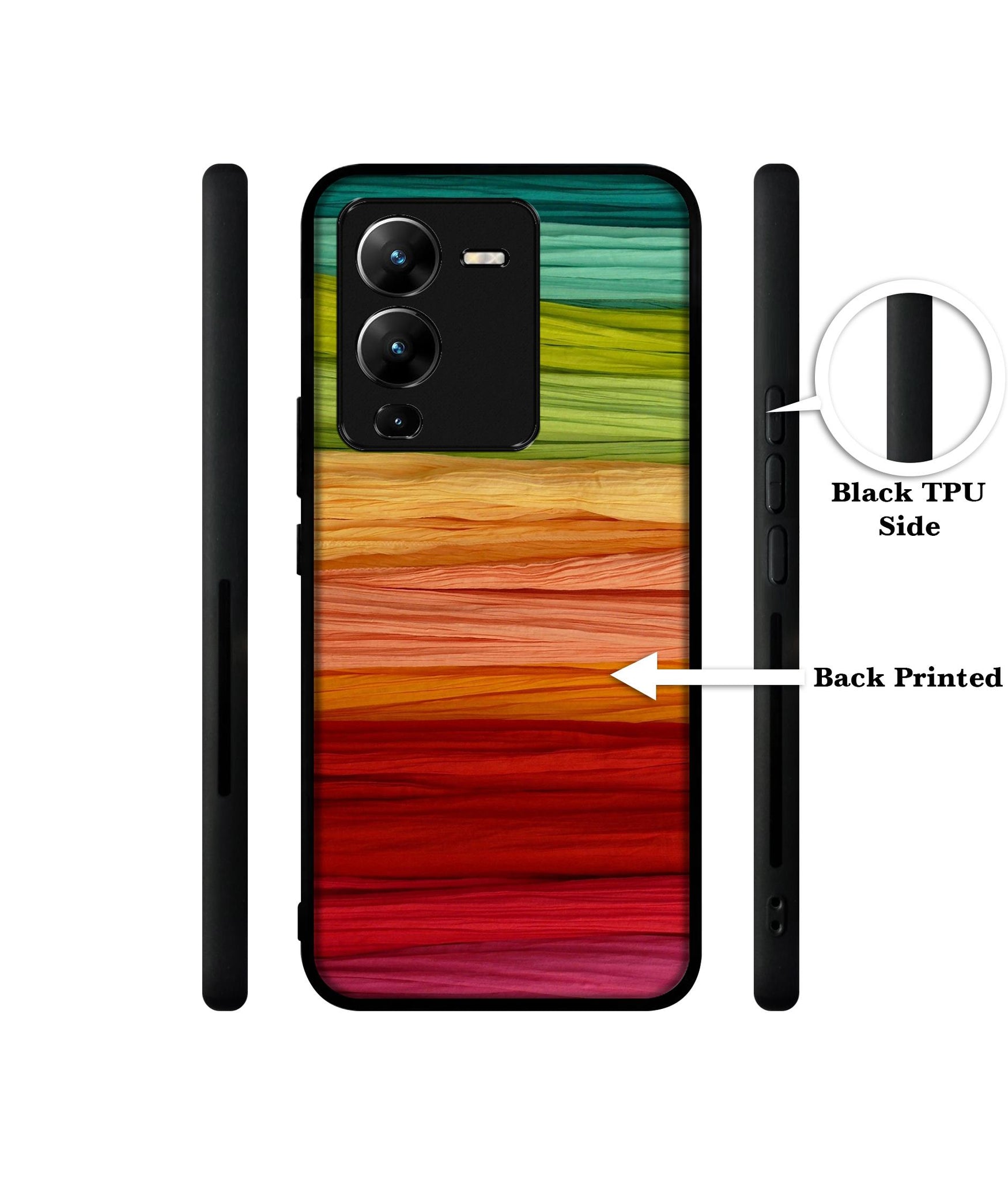 Colorful Thread Designer 2D Printed Back Case Cover for Vivo V25 Pro 5G