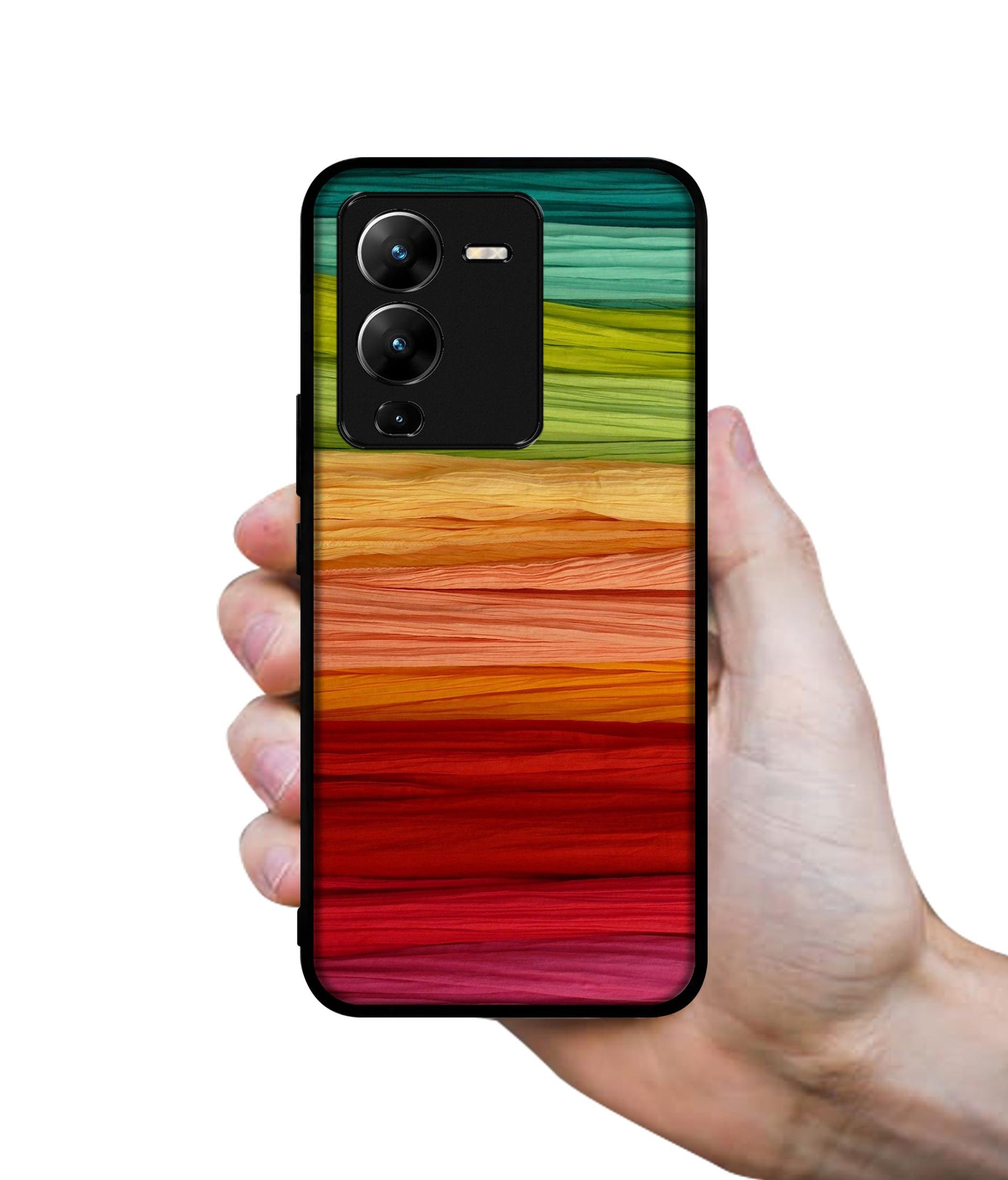 Colorful Thread Designer 2D Printed Back Case Cover for Vivo V25 Pro 5G