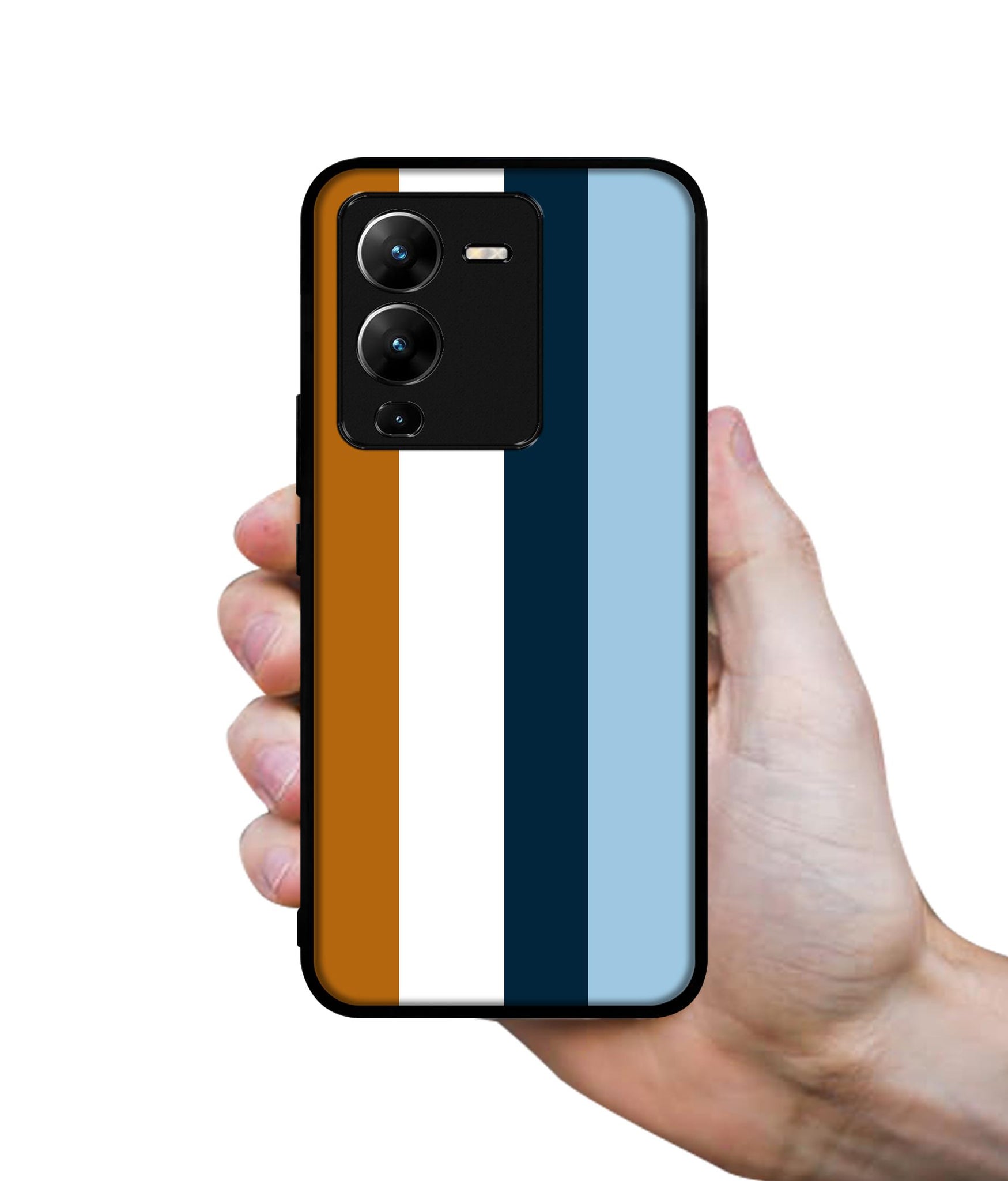 Color Stripes Designer 2D Printed Back Case Cover for Vivo V25 Pro 5G