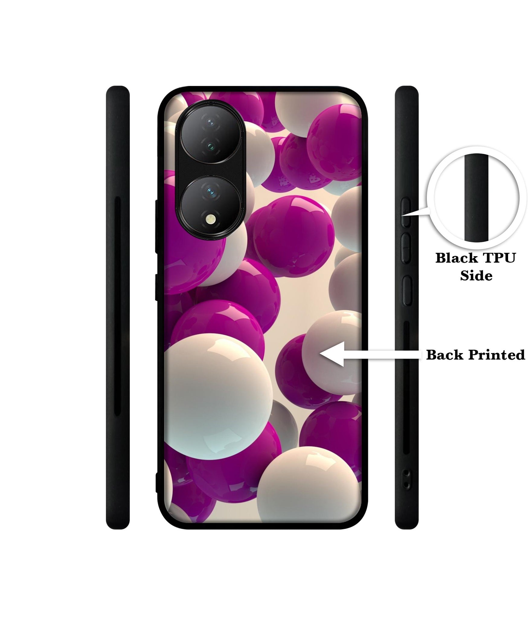 3D Balloons Designer 2D Printed Back Case Cover for Vivo Y100 5G / T2 5G