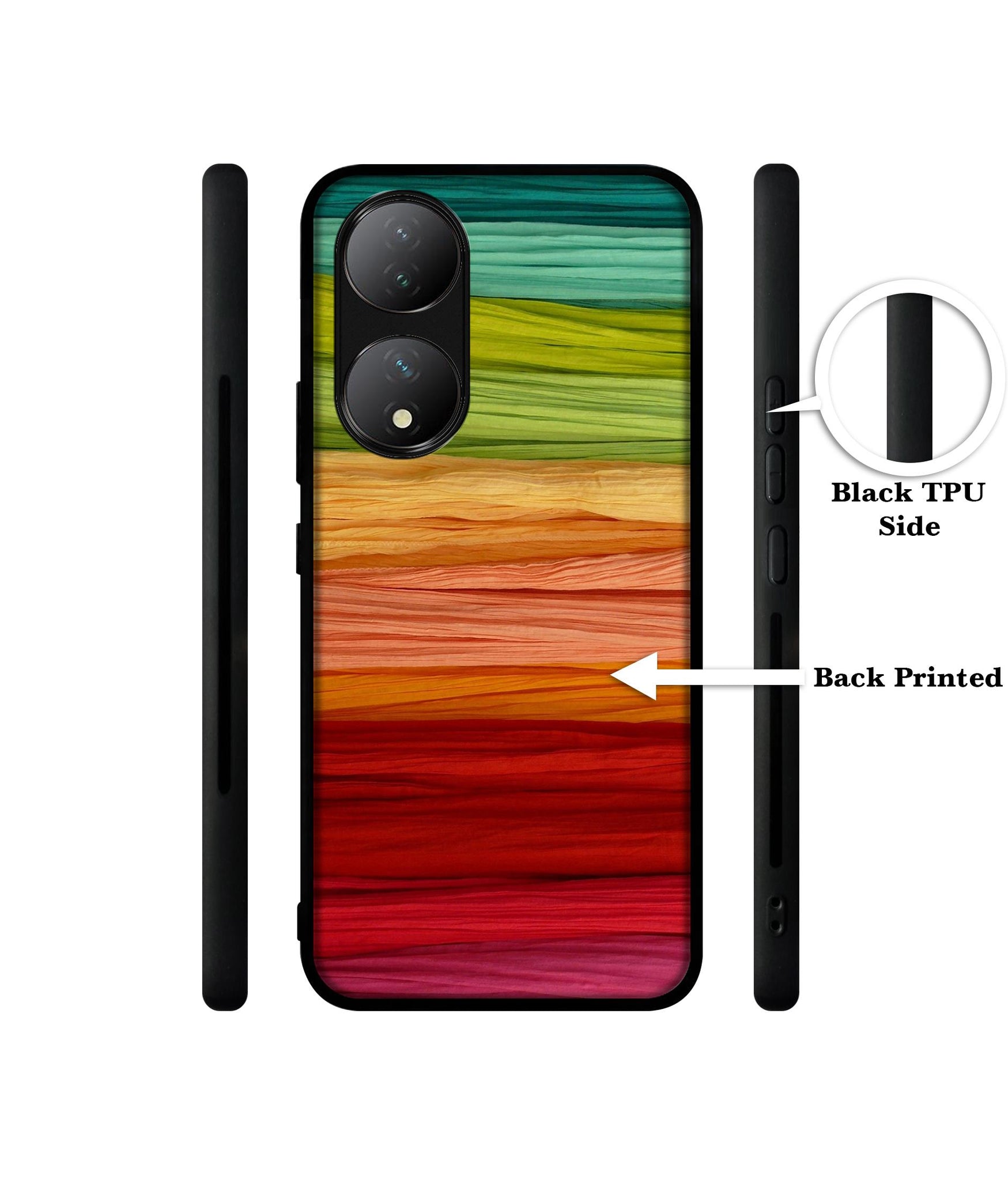 Colorful Thread Designer 2D Printed Back Case Cover for Vivo Y100 5G / T2 5G