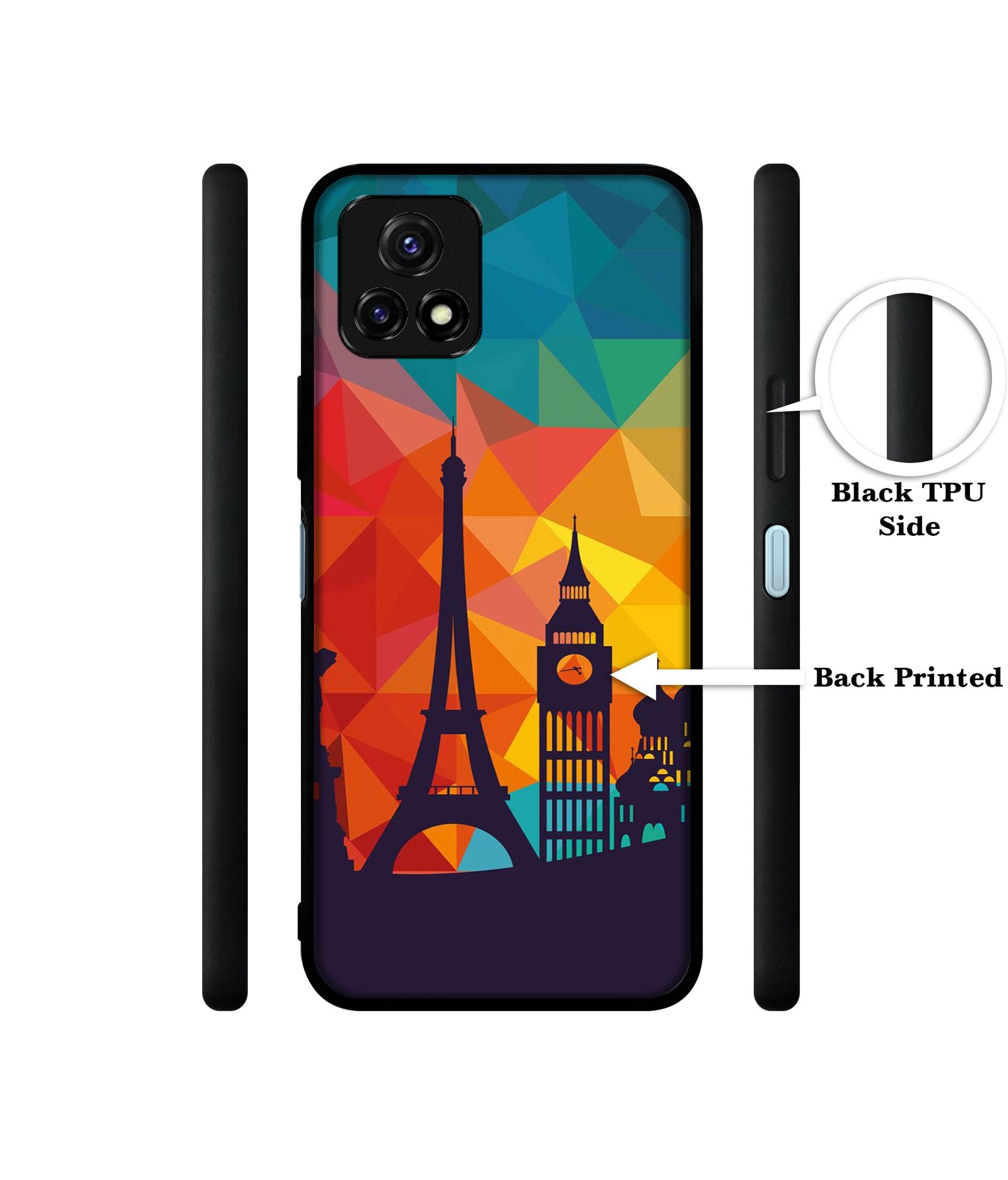 Colored Paris Designer 2D Printed Back Case Cover for Vivo Y72 5G / Y31s 5G / Y52s 5G