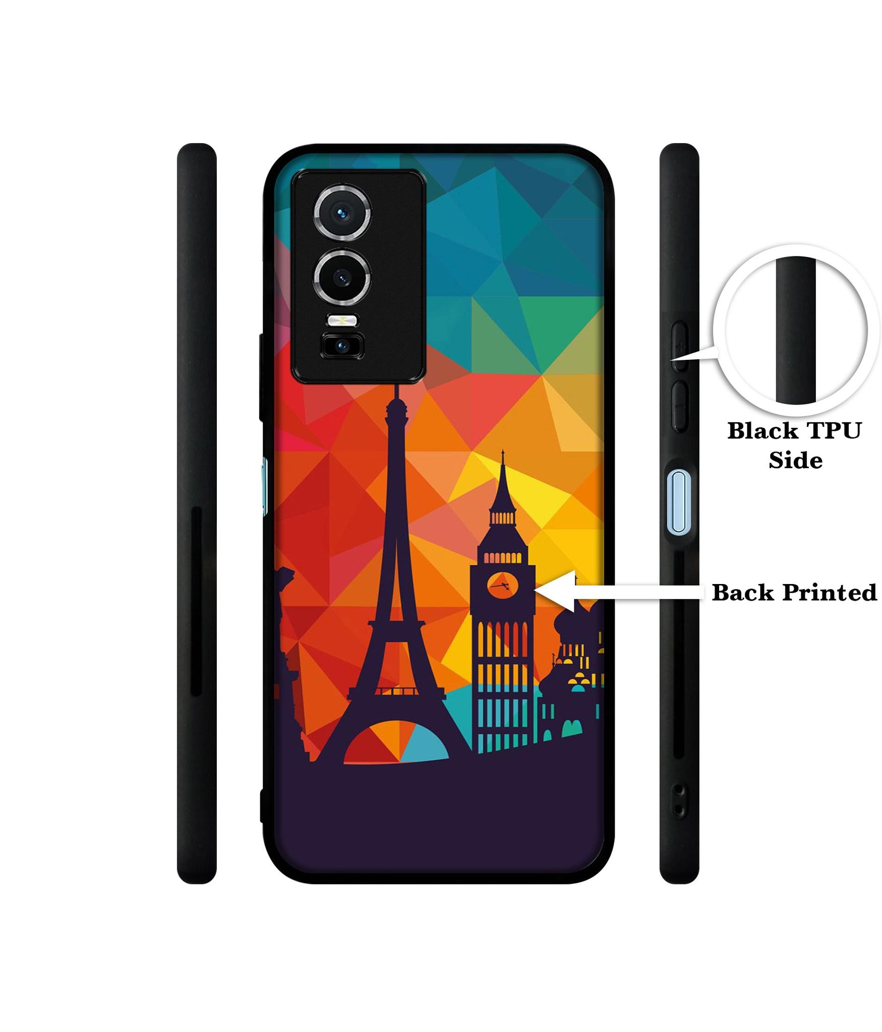 Colored Paris Designer 2D Printed Back Case Cover for Vivo Y76 5G