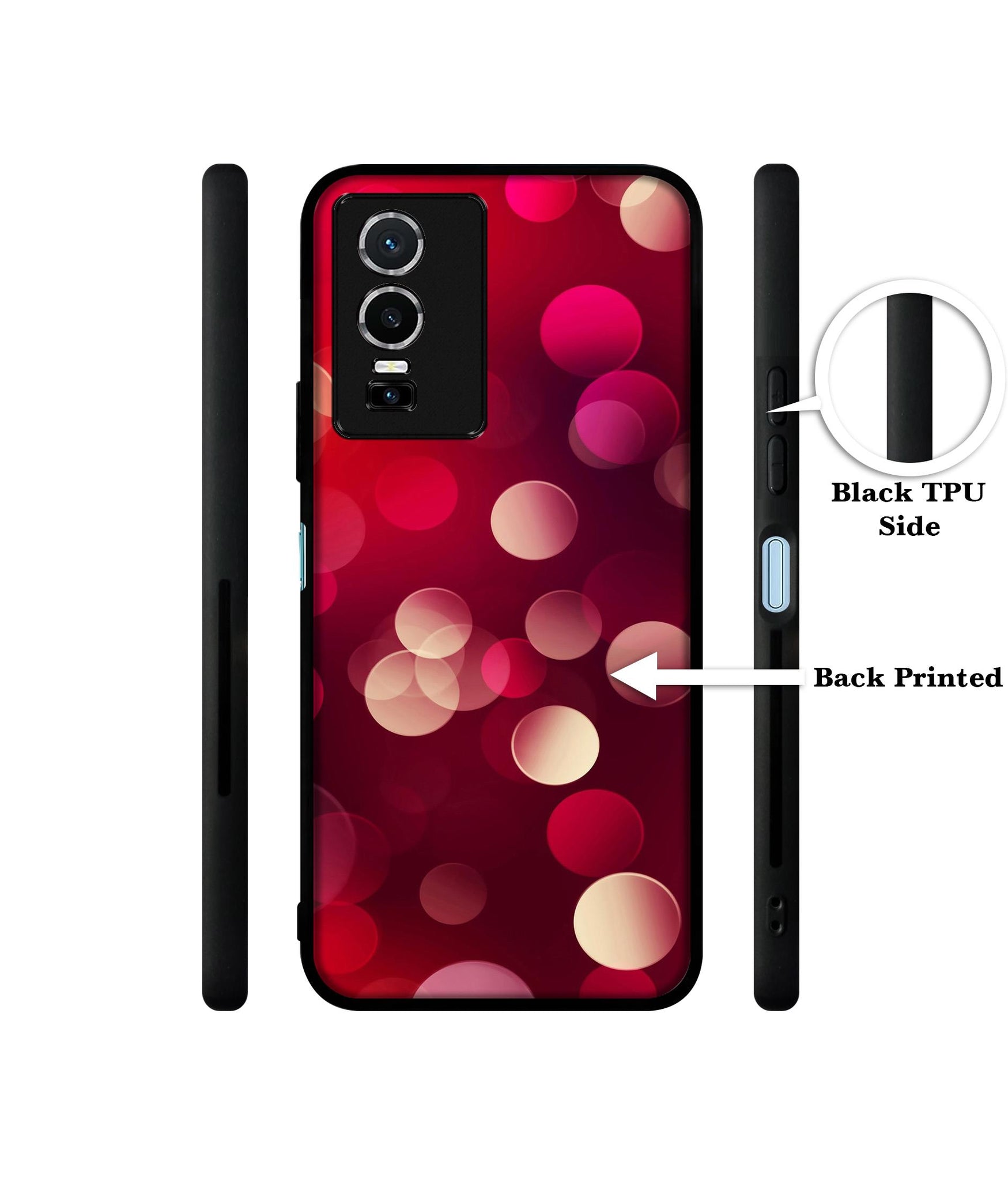 3D Circles Designer 2D Printed Back Case Cover for Vivo Y76 5G