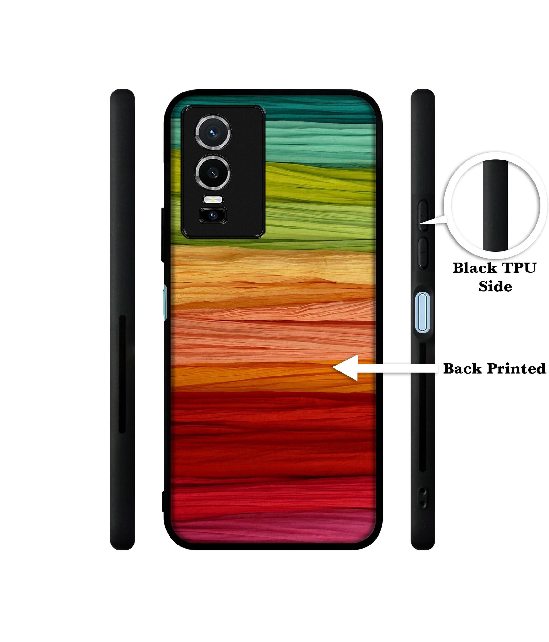 Colorful Thread Designer 2D Printed Back Case Cover for Vivo Y76 5G