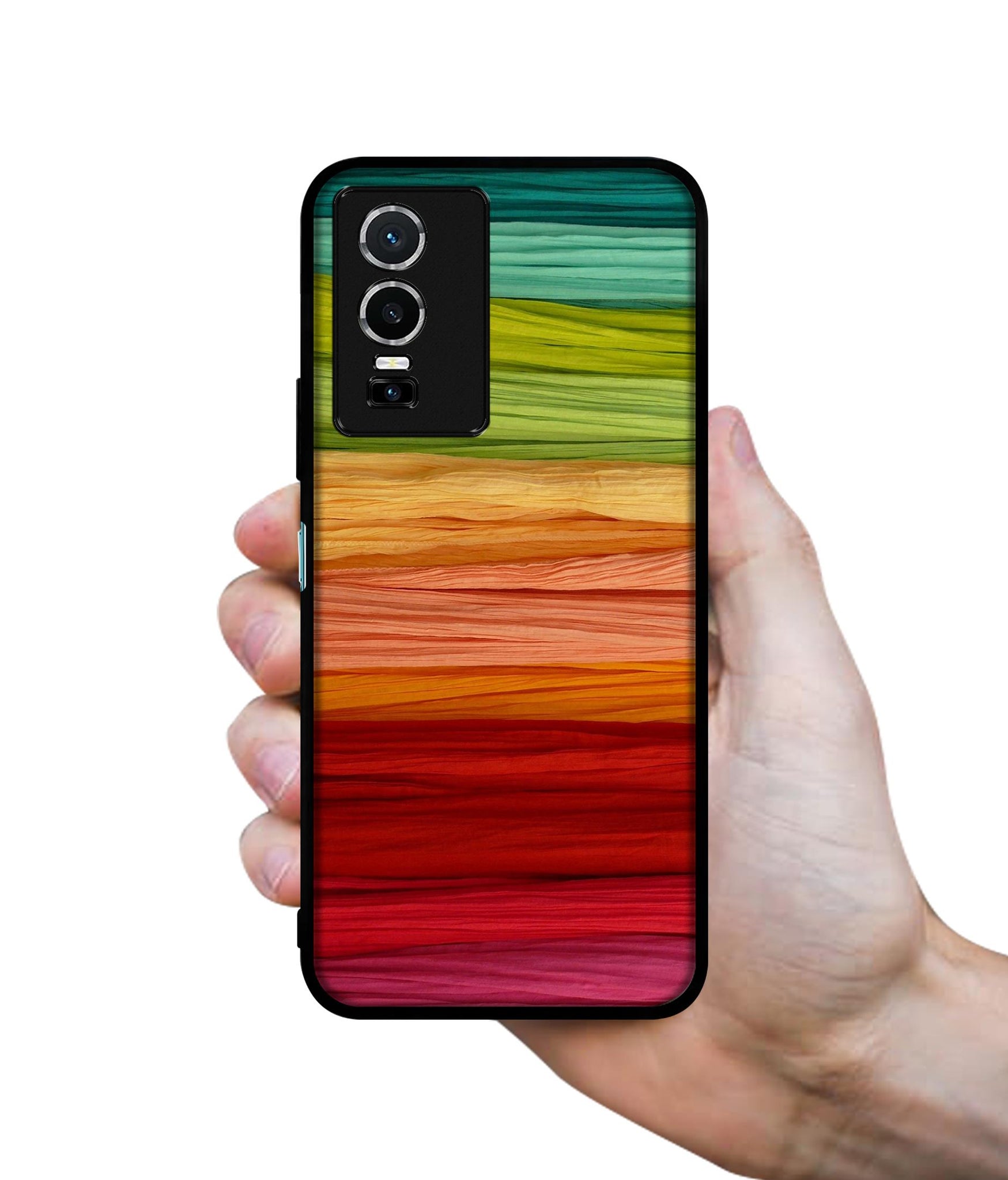 Colorful Thread Designer 2D Printed Back Case Cover for Vivo Y76 5G