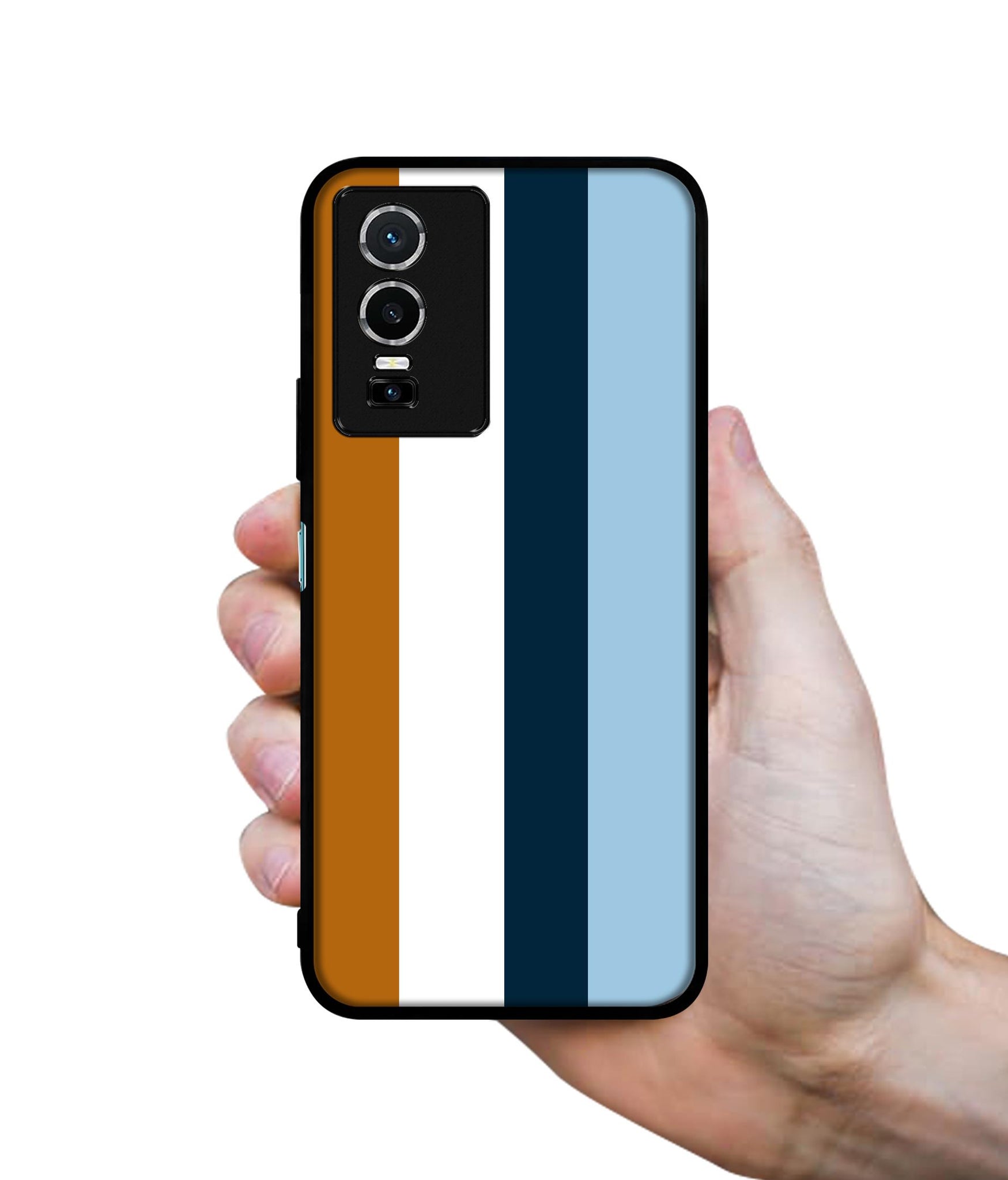 Color Stripes Designer 2D Printed Back Case Cover for Vivo Y76 5G