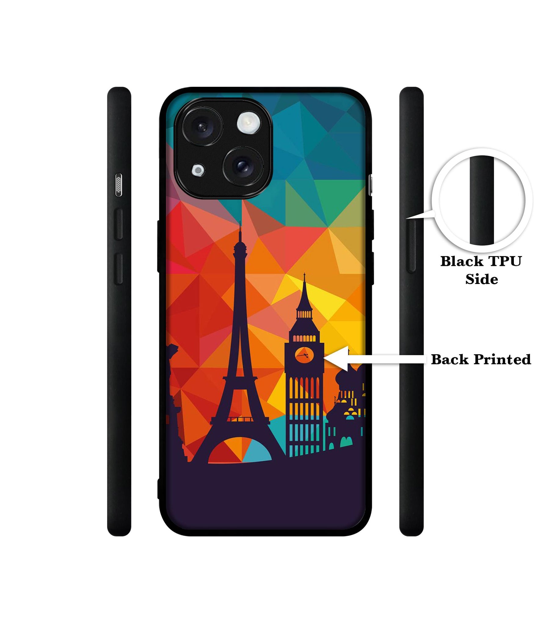 Colored Paris Designer 2D Printed Back Case Cover for Apple iPhone 15