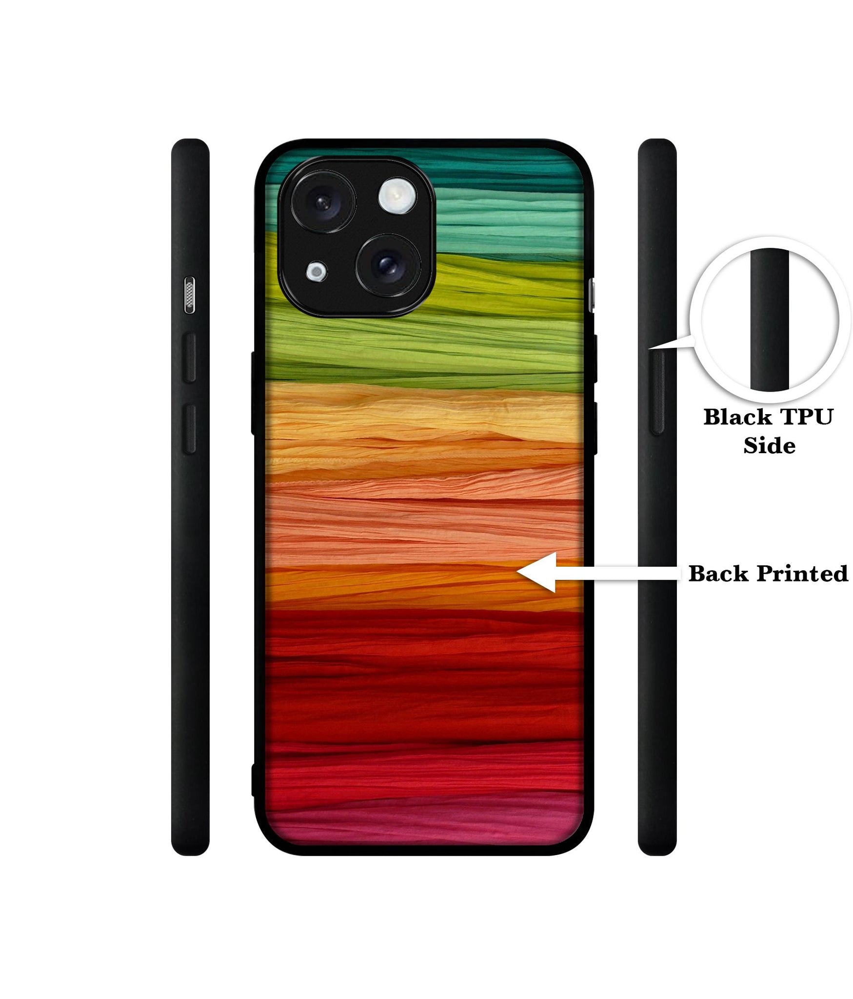Colorful Thread Designer 2D Printed Back Case Cover for Apple iPhone 15