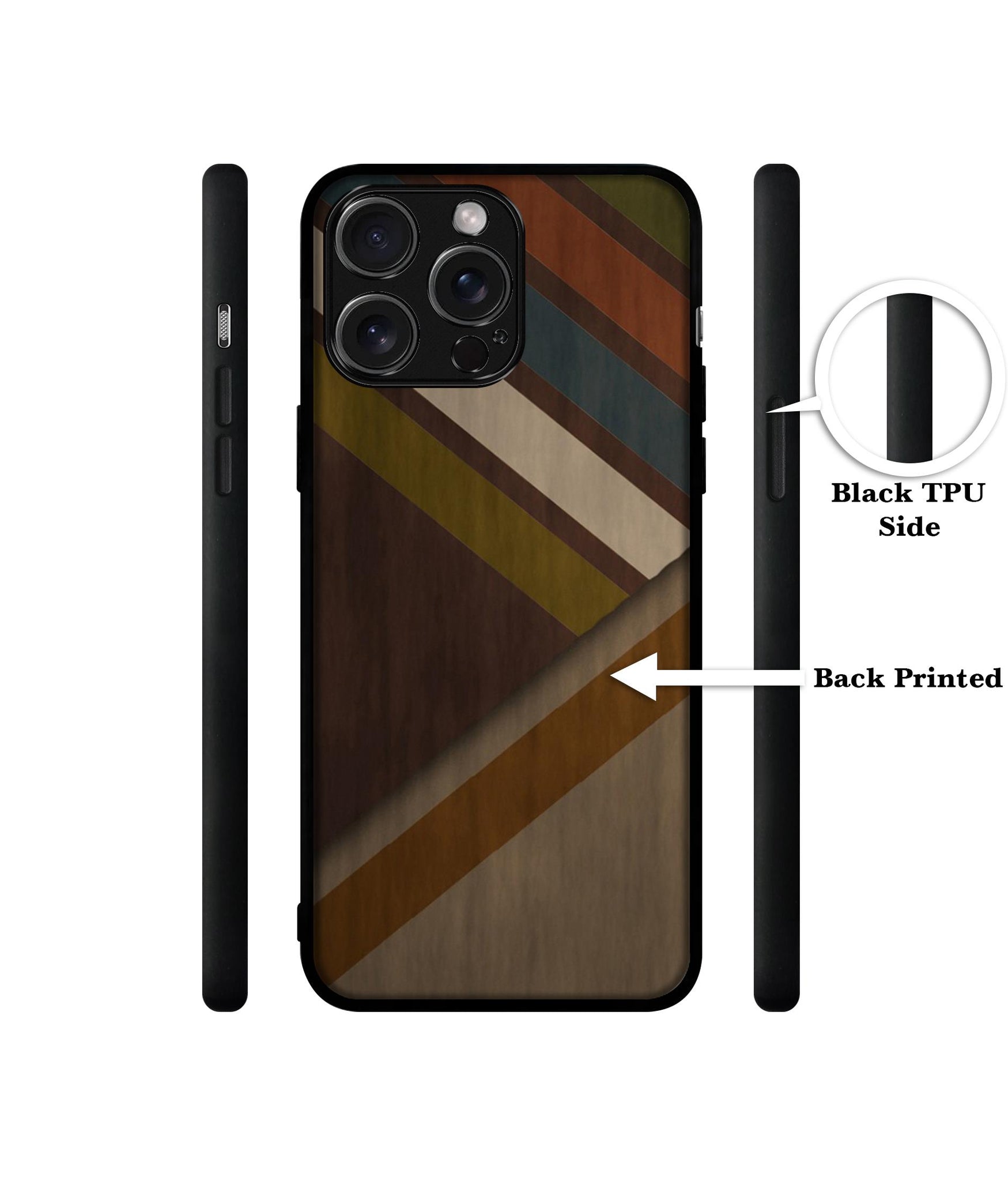 Colorful Wooden Pattern Designer 2D Printed Back Case Cover for Apple iPhone 15 Pro Max