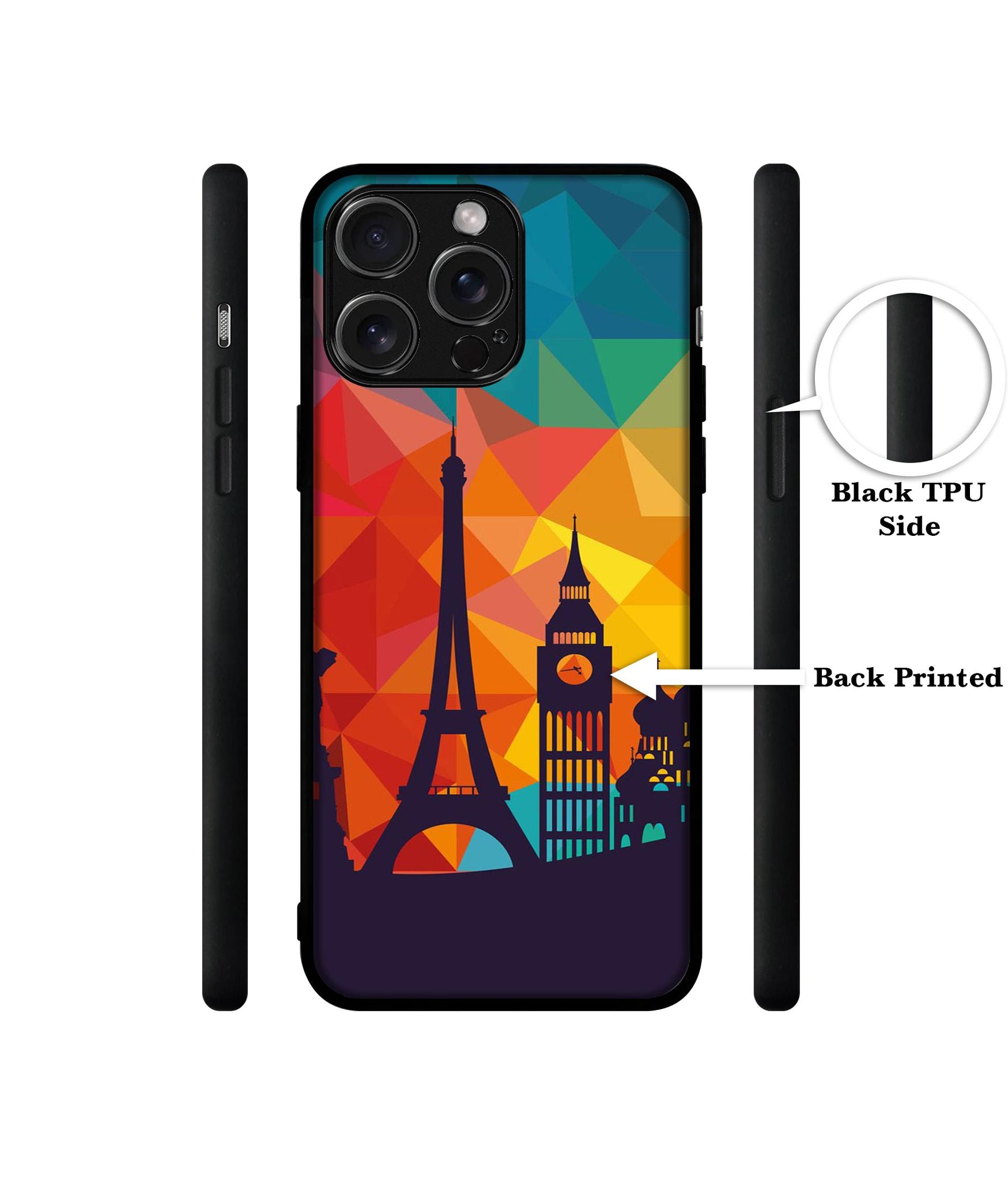 Colored Paris Designer 2D Printed Back Case Cover for Apple iPhone 15 Pro Max
