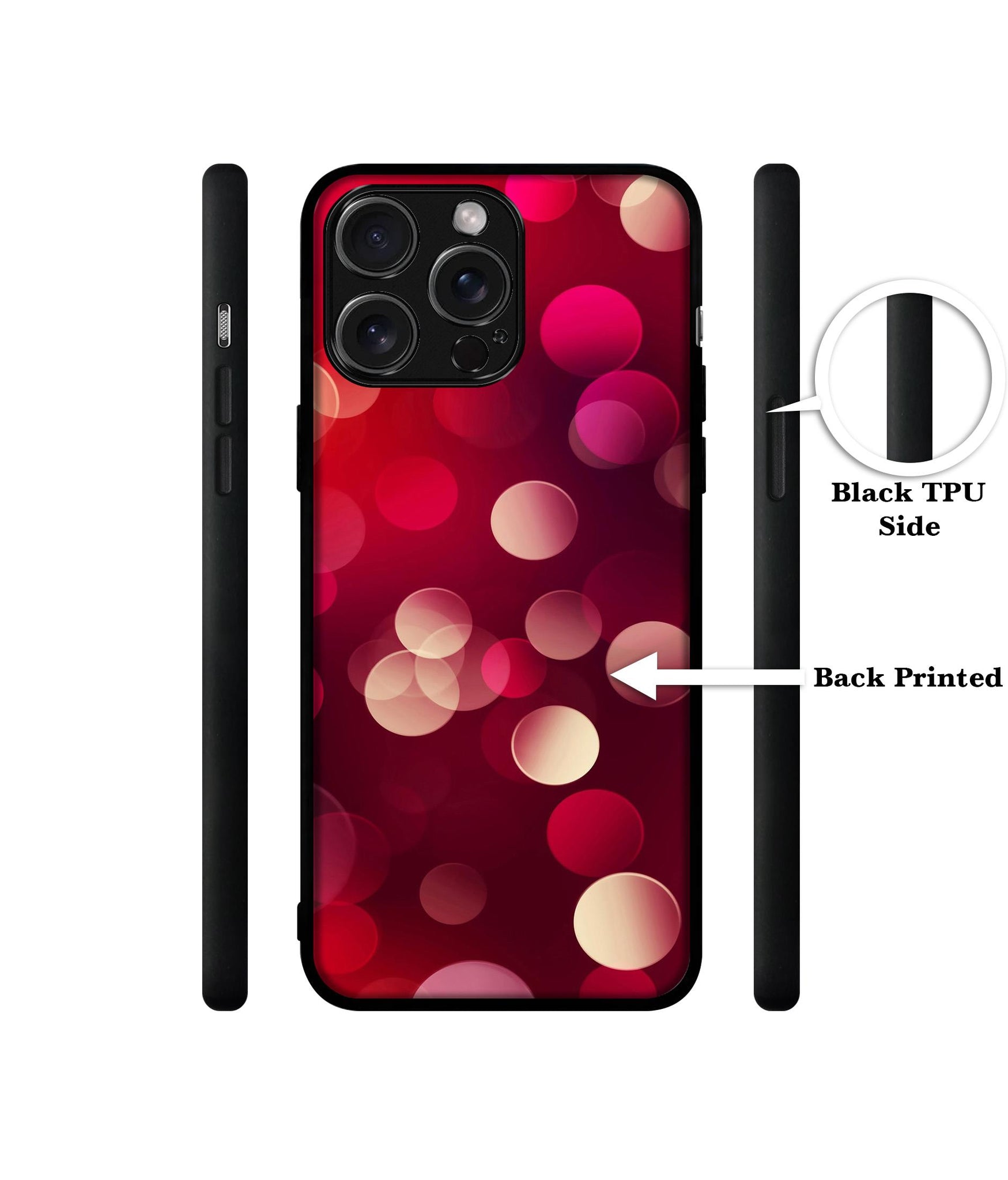 3D Circles Designer 2D Printed Back Case Cover for Apple iPhone 15 Pro Max