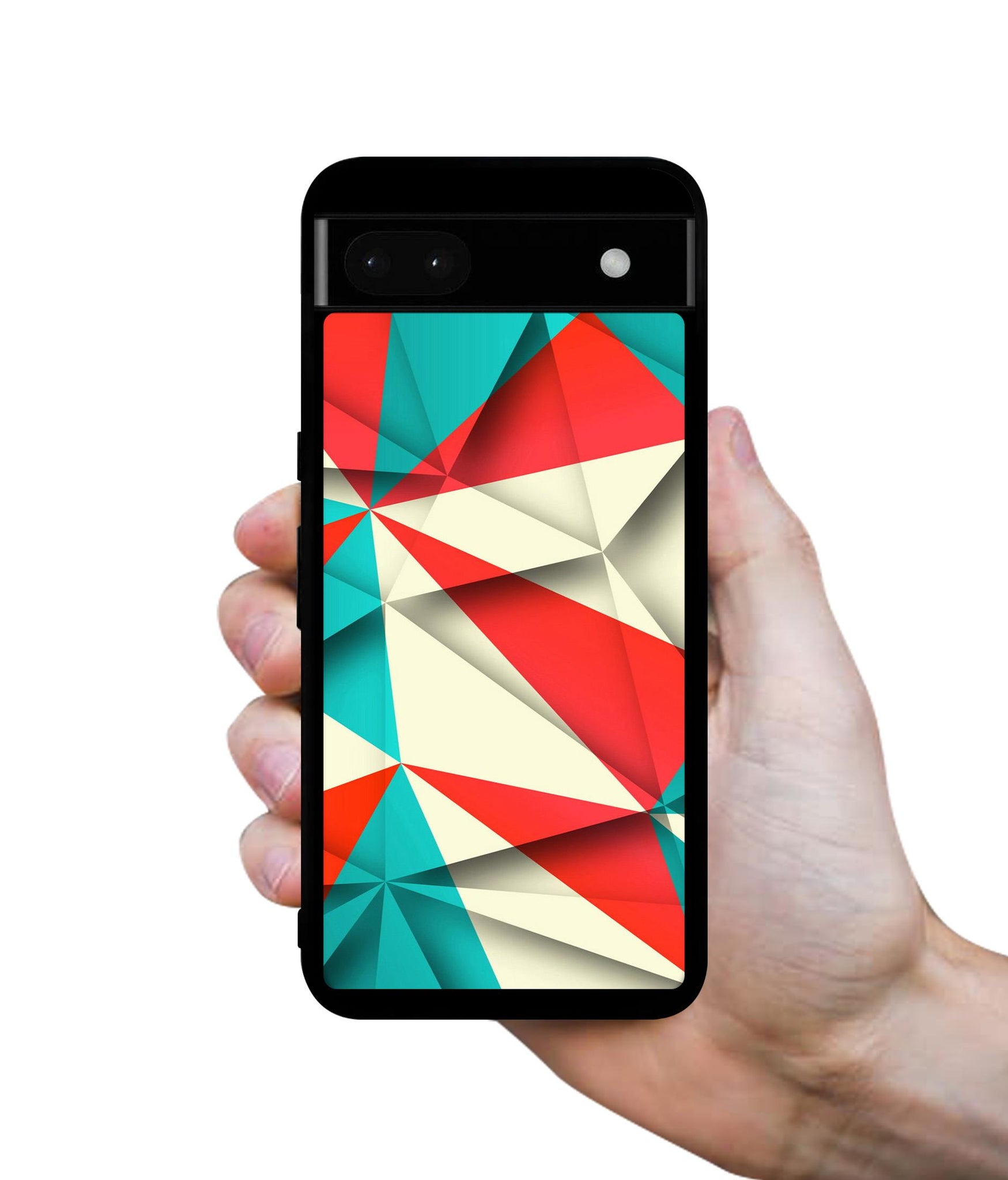 Red Blue White Pattern Designer 2D Printed Back Case Cover for Google Pixel 6a 5G