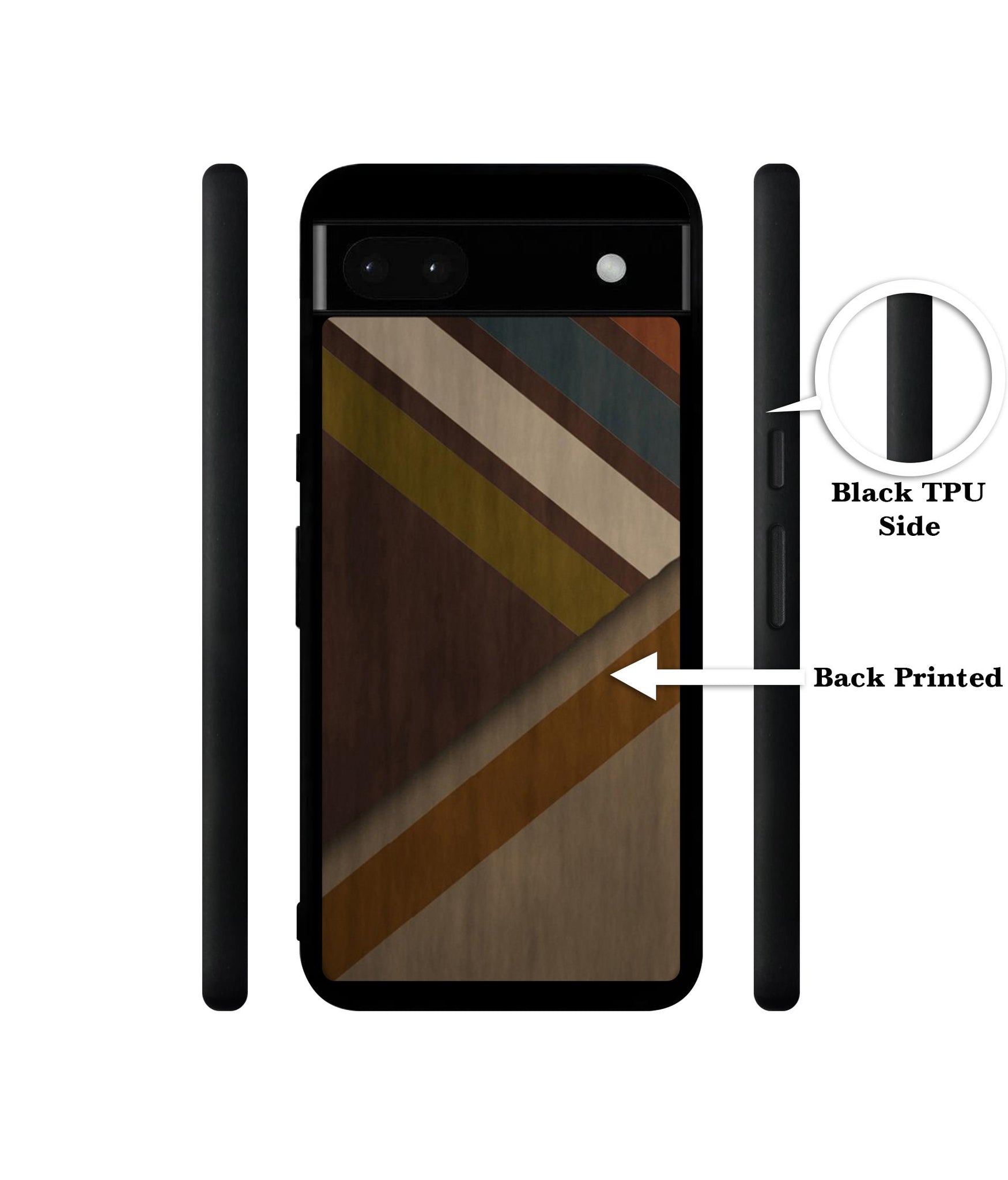 Colorful Wooden Pattern Designer 2D Printed Back Case Cover for Google Pixel 6a 5G