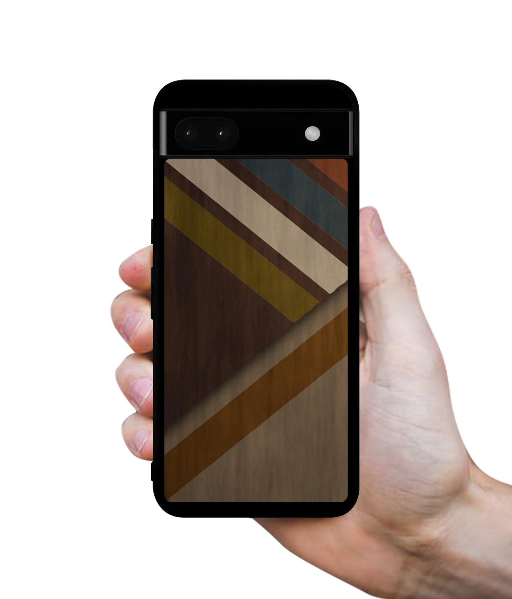 Colorful Wooden Pattern Designer 2D Printed Back Case Cover for Google Pixel 6a 5G