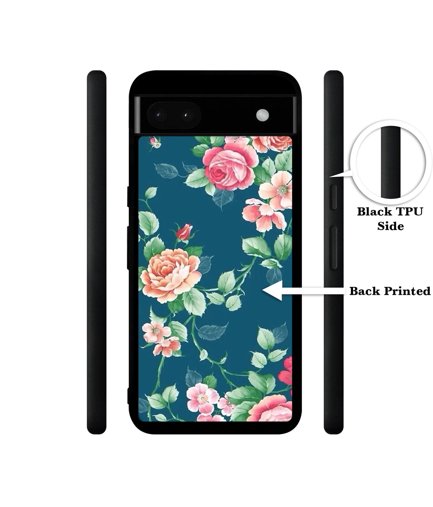 Vintage Floral Designer 2D Printed Back Case Cover for Google Pixel 6a 5G