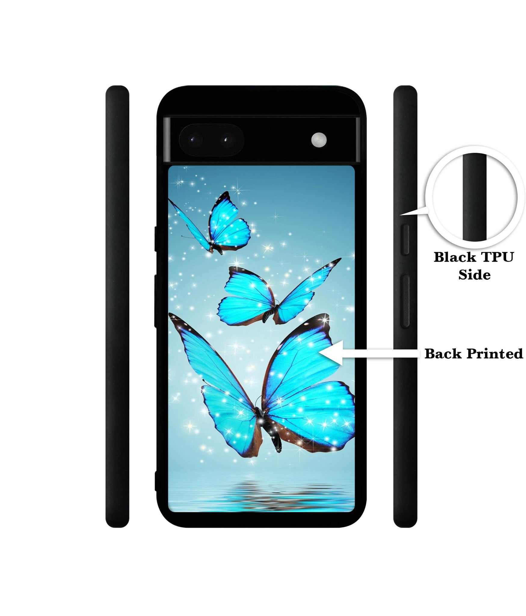 Flying Butterflies Designer 2D Printed Back Case Cover for Google Pixel 6a 5G
