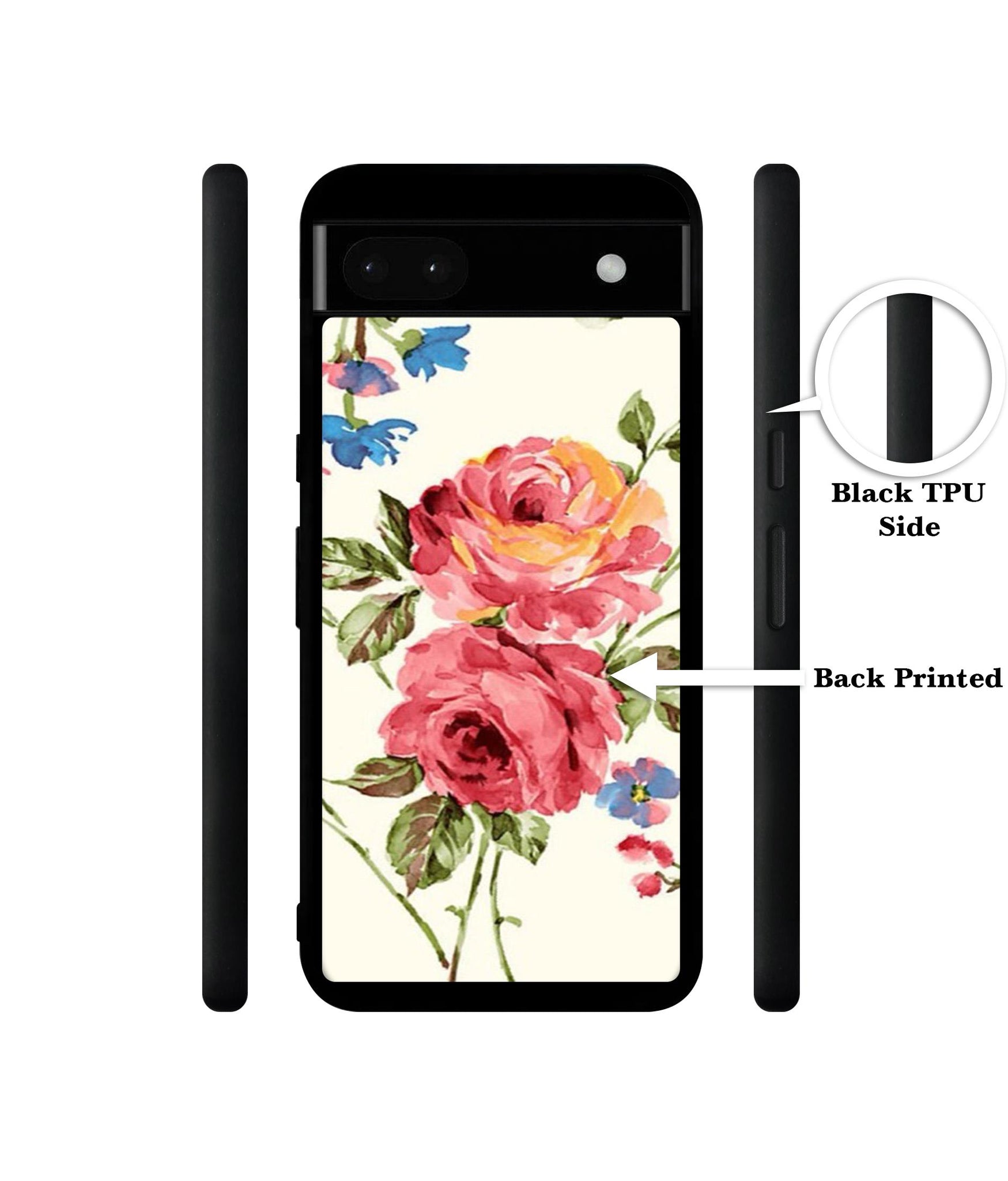 Vintage Painting Flower Designer 2D Printed Back Case Cover for Google Pixel 6a 5G