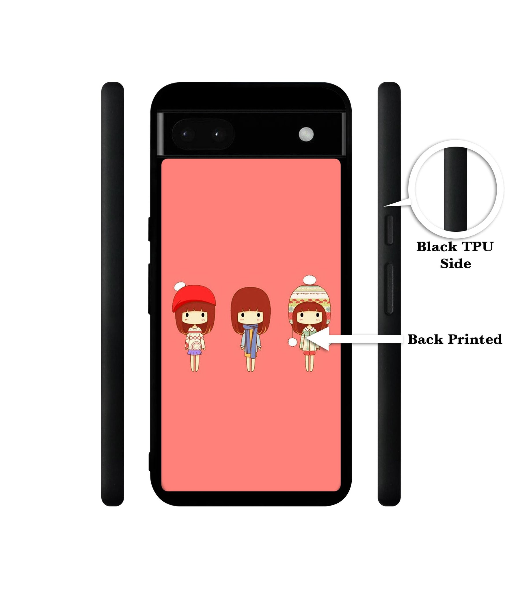 Cute Girls Designer 2D Printed Back Case Cover for Google Pixel 6a 5G