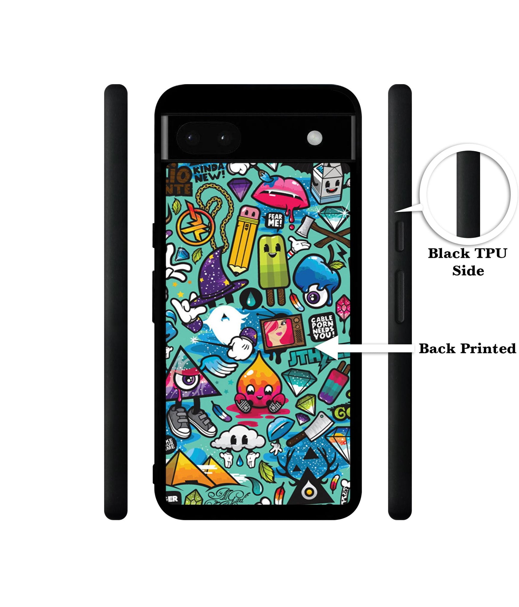 Crazy Designer 2D Printed Back Case Cover for Google Pixel 6a 5G