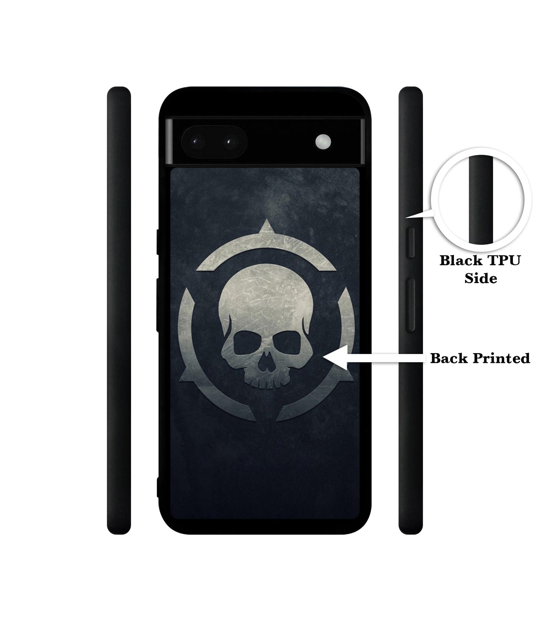 Skull Pattern Print Designer 2D Printed Back Case Cover for Google Pixel 6a 5G