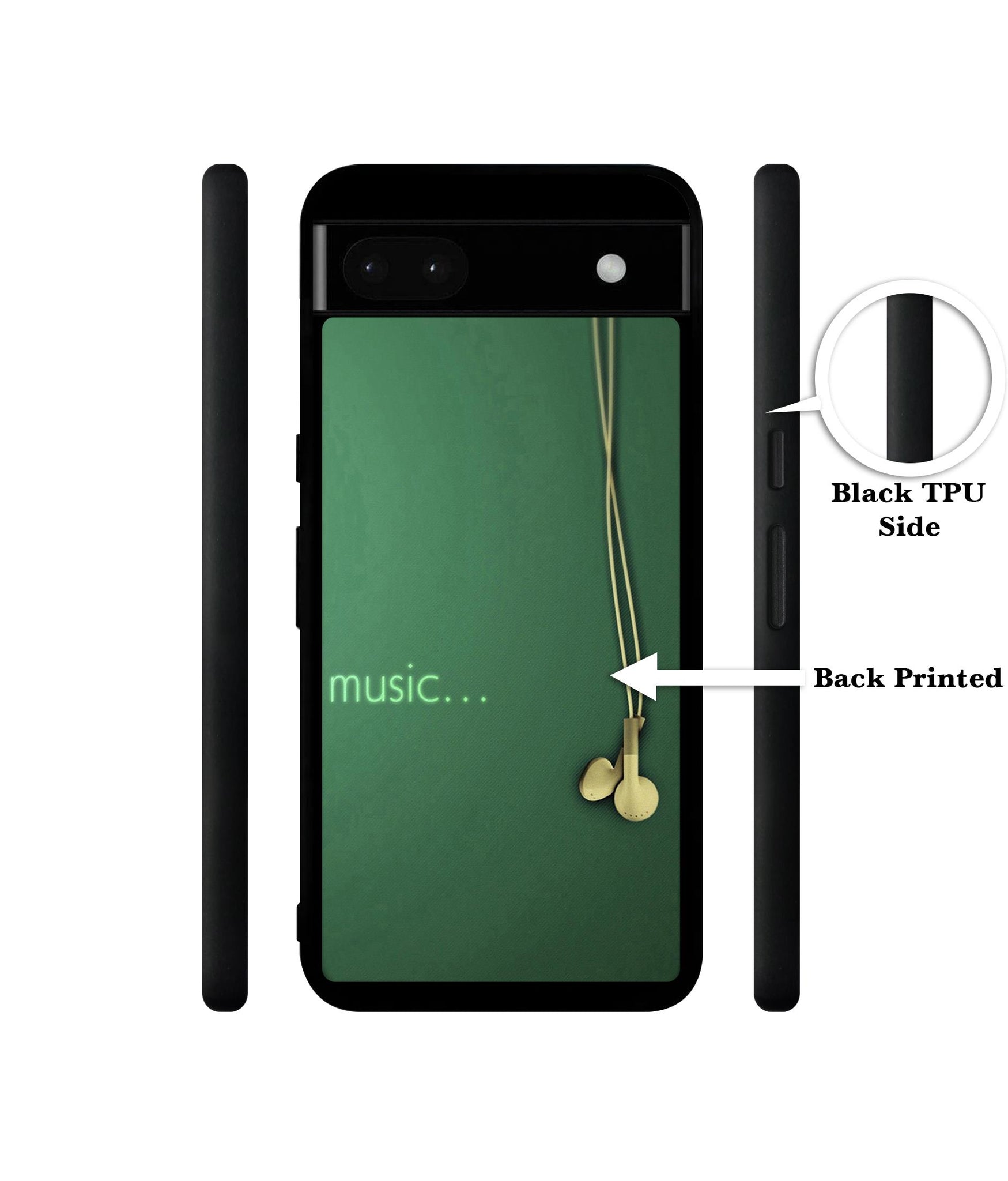 Headphone Music Designer 2D Printed Back Case Cover for Google Pixel 6a 5G