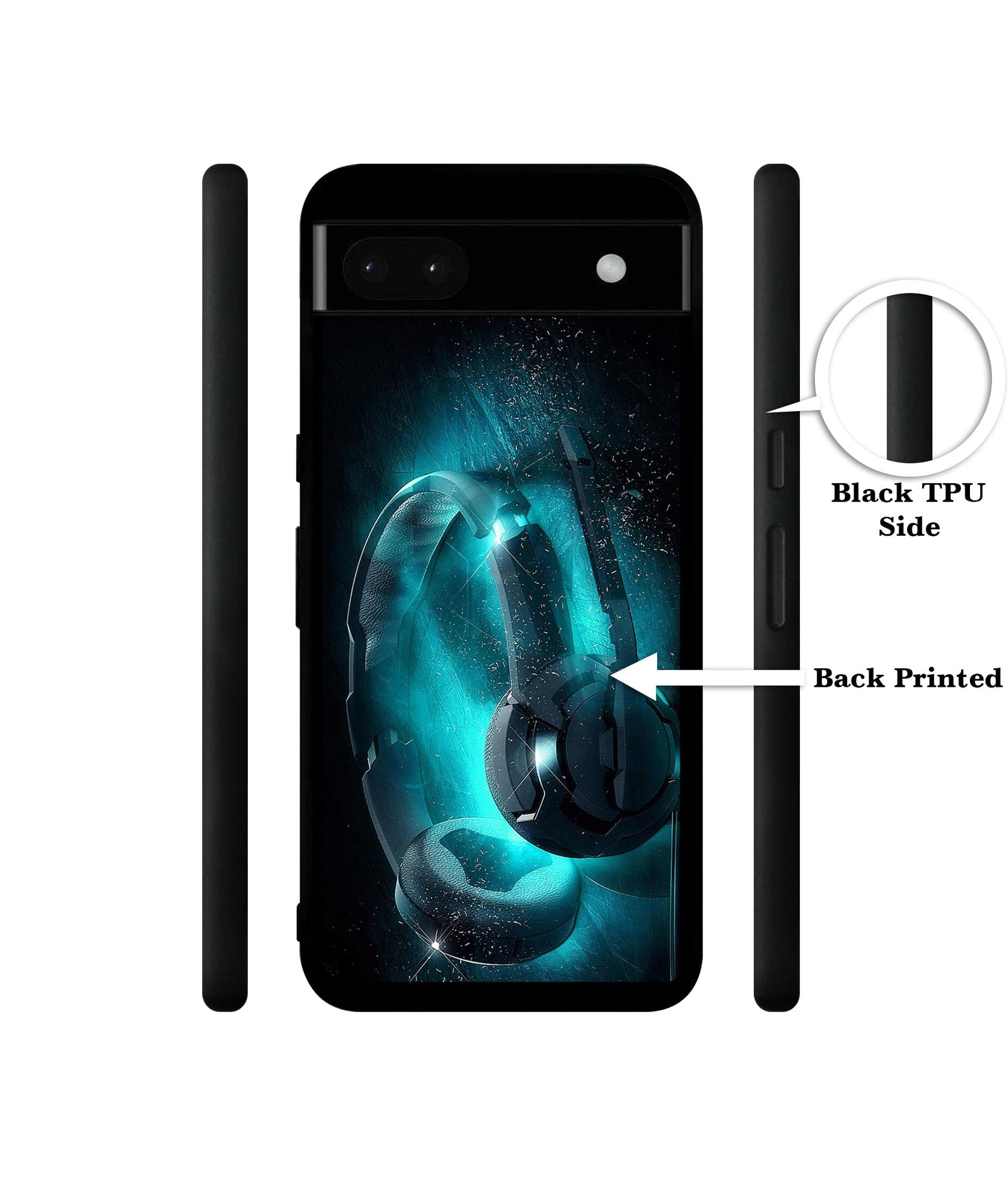 Cool Headphone Designer 2D Printed Back Case Cover for Google Pixel 6a 5G