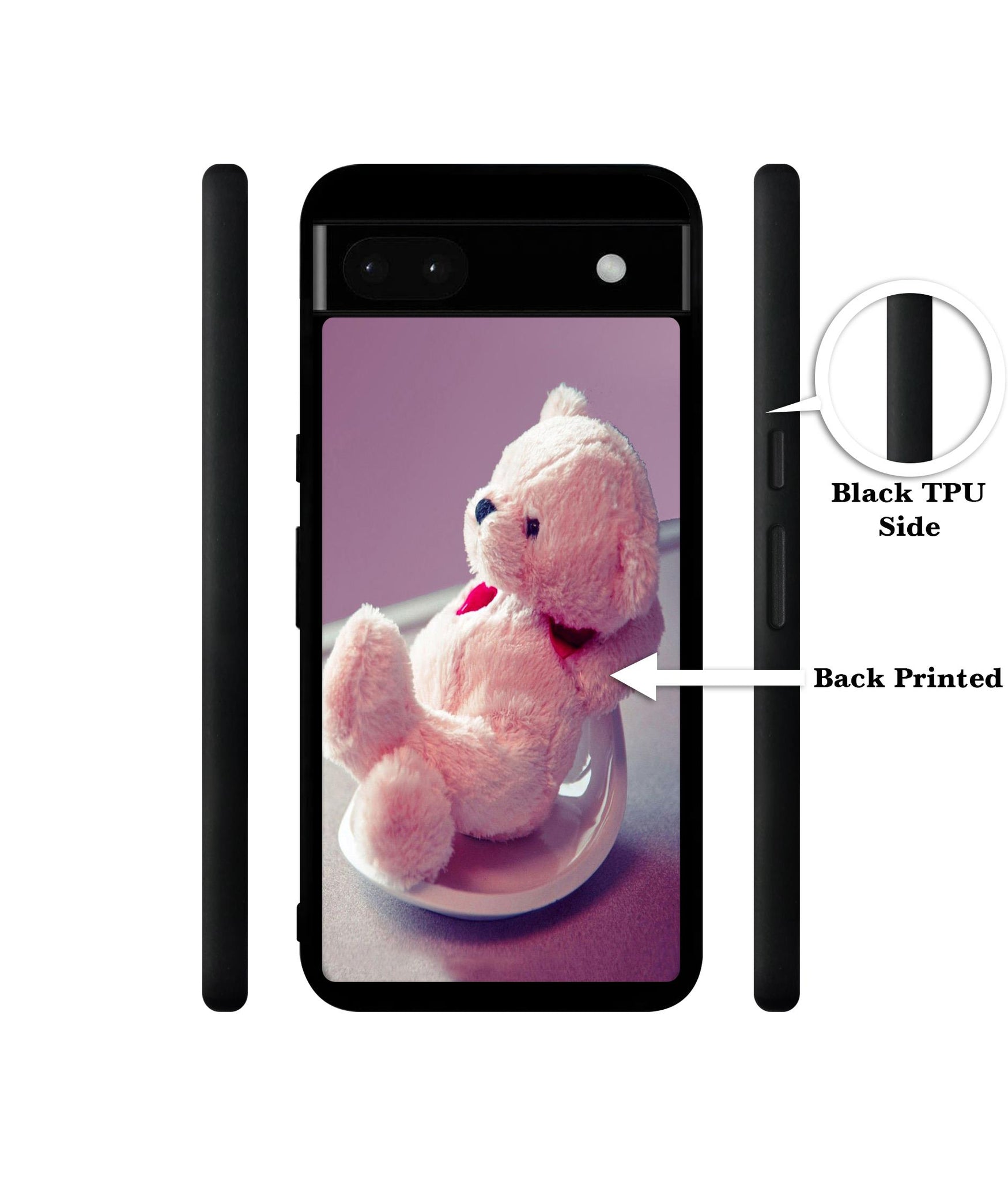 Cute Teddy Bear Designer 2D Printed Back Case Cover for Google Pixel 6a 5G