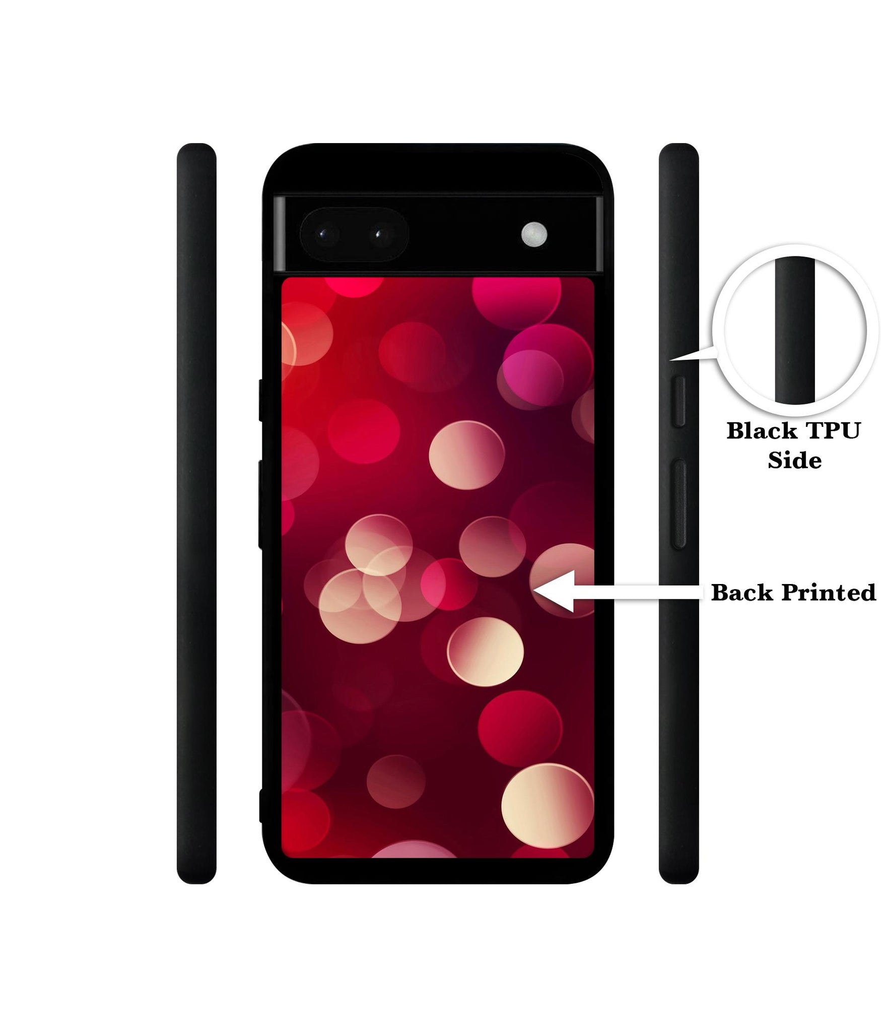 3D Circles Designer 2D Printed Back Case Cover for Google Pixel 6a 5G