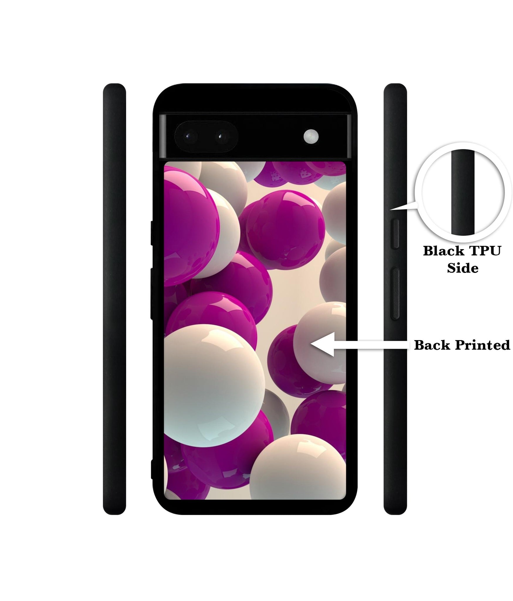 3D Balloons Designer 2D Printed Back Case Cover for Google Pixel 6a 5G