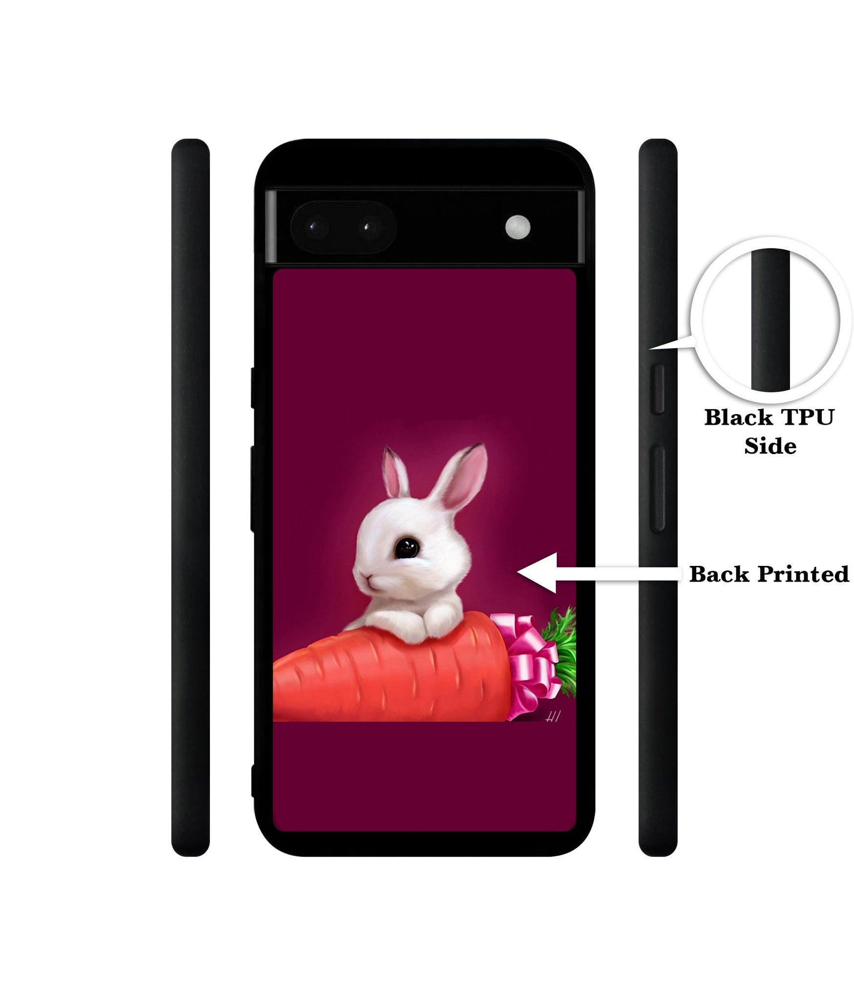 Bunny With Carrot Designer 2D Printed Back Case Cover for Google Pixel 6a 5G