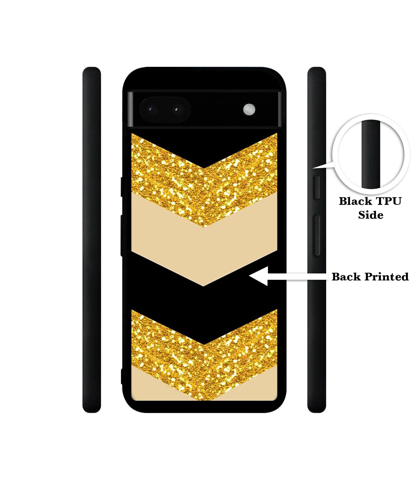 Black & Gold Designer 2D Printed Back Case Cover for Google Pixel 6a 5G