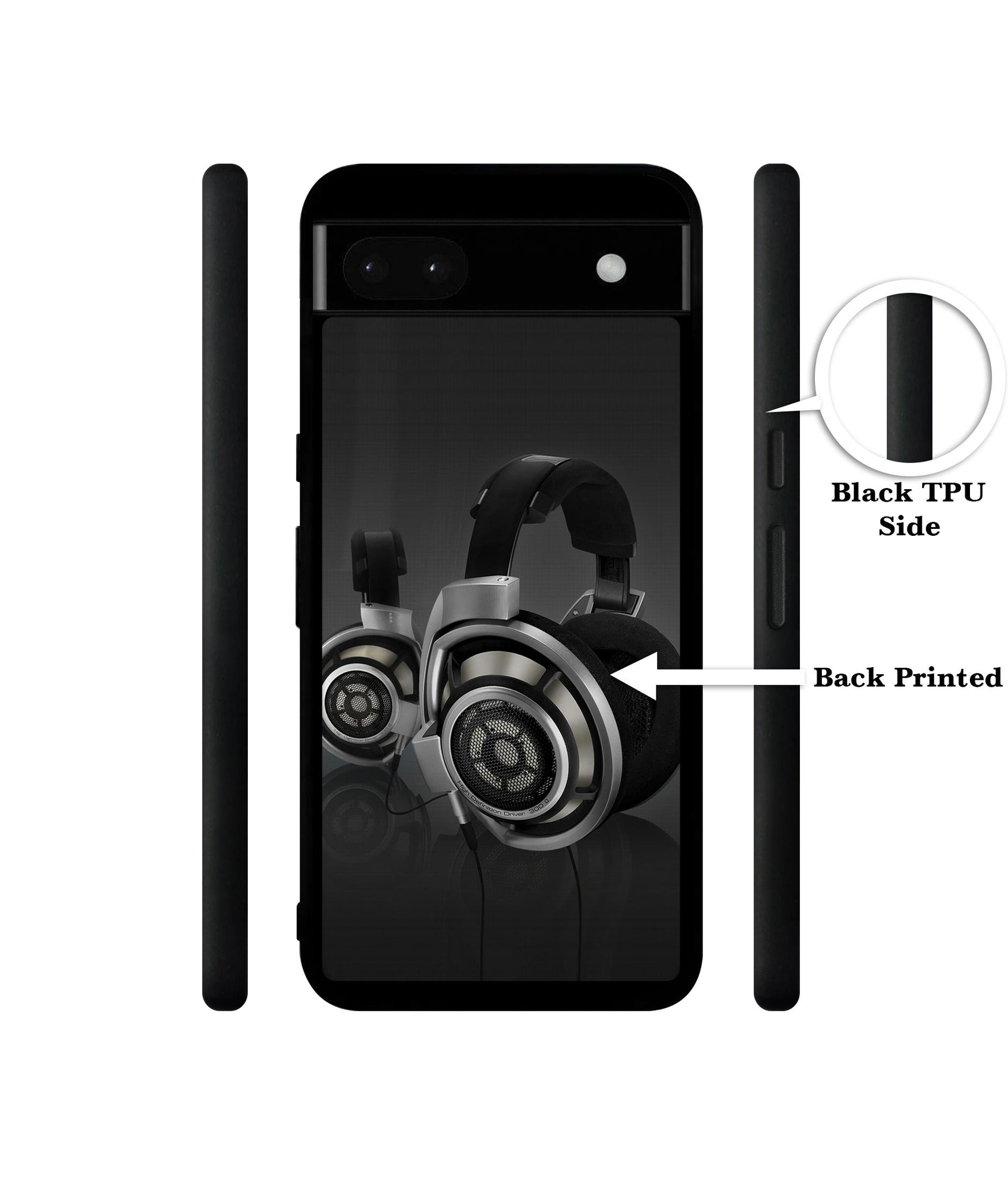 Head Phone Designer 2D Printed Back Case Cover for Google Pixel 6a 5G