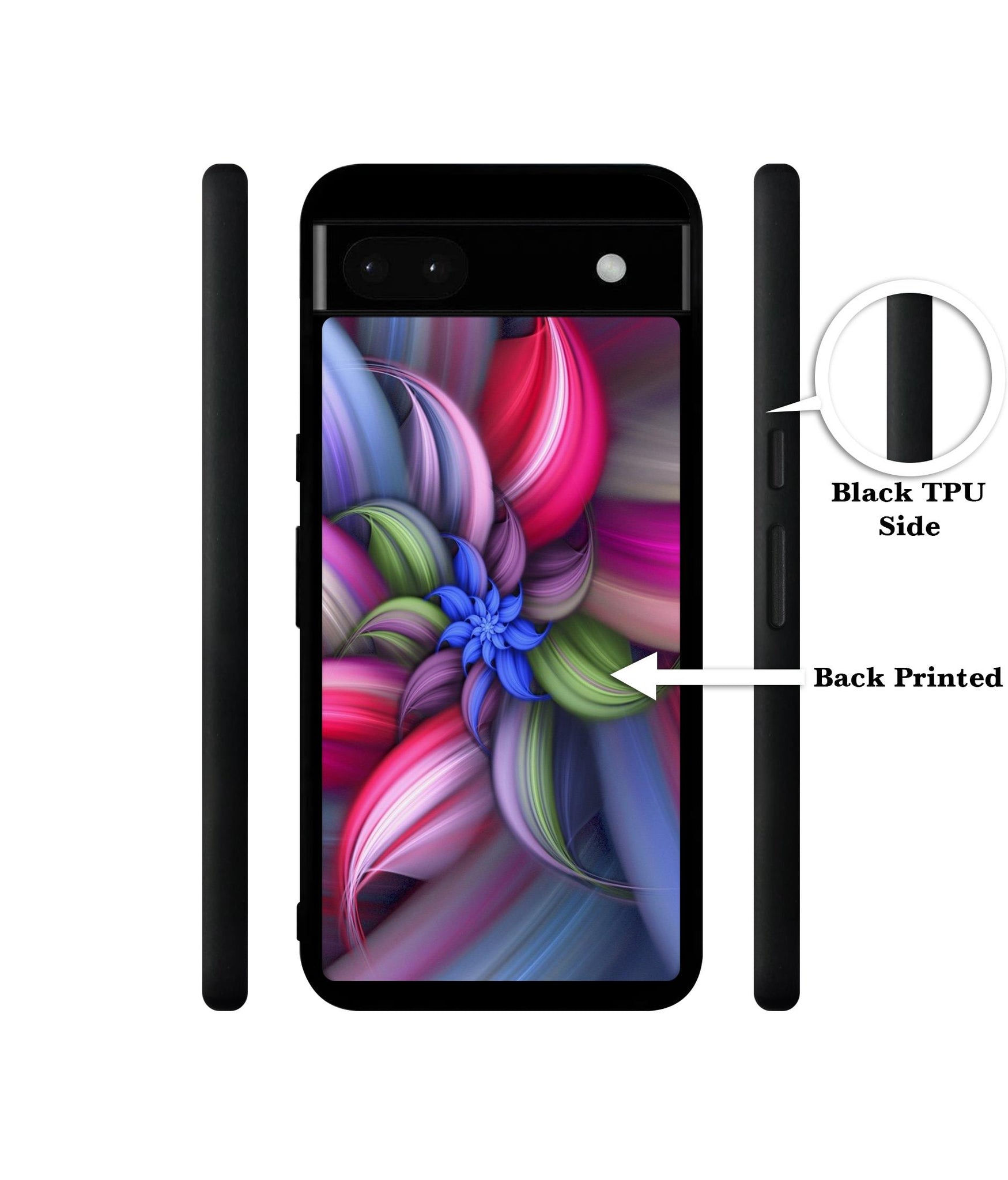 Colorful Flower Designer 2D Printed Back Case Cover for Google Pixel 6a 5G
