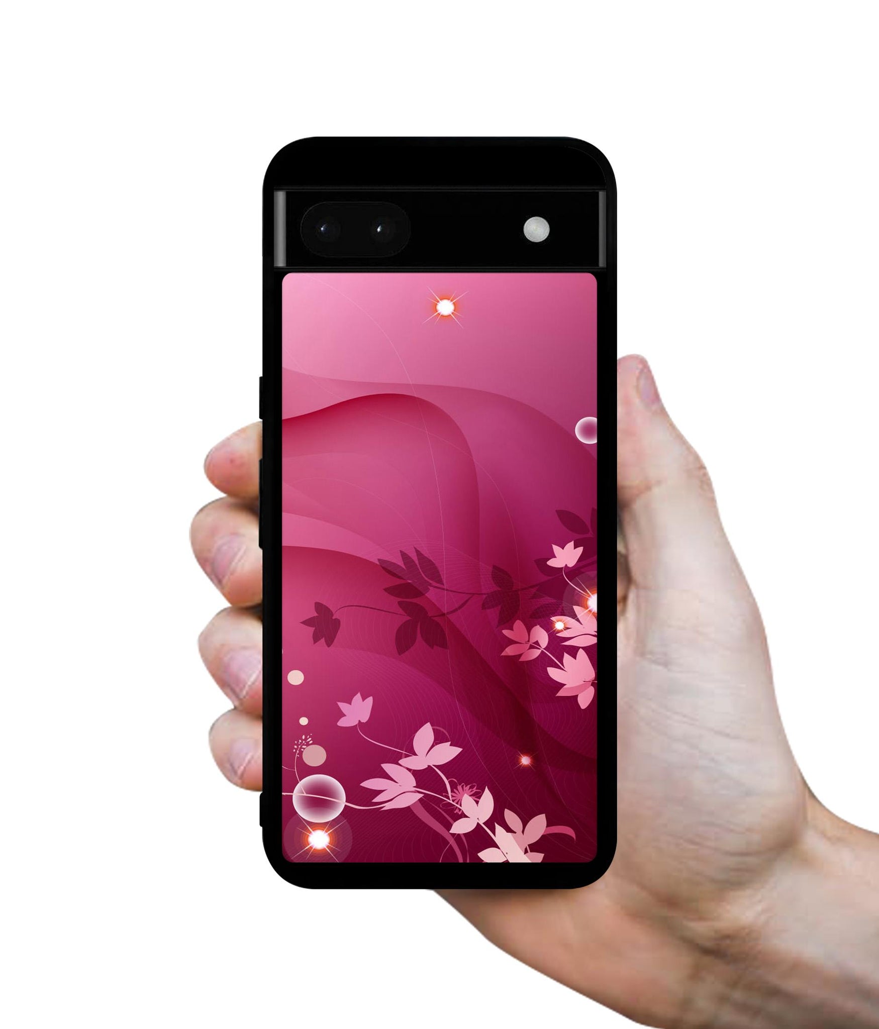 Pink Abstract Designer 2D Printed Back Case Cover for Google Pixel 6a 5G